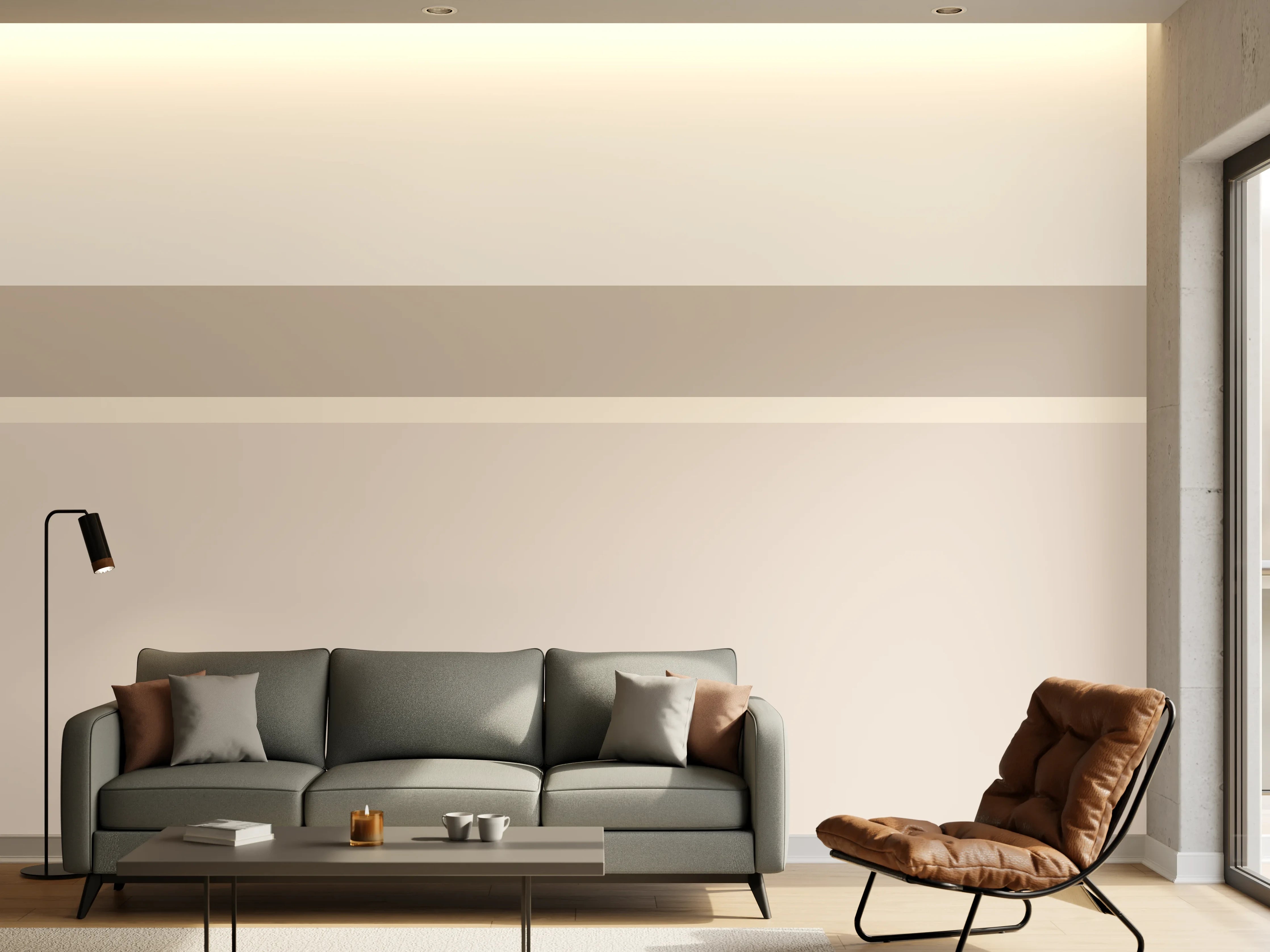 Wandverkleidung Wohnzimmer - The Nudes - Horizontal - Latte