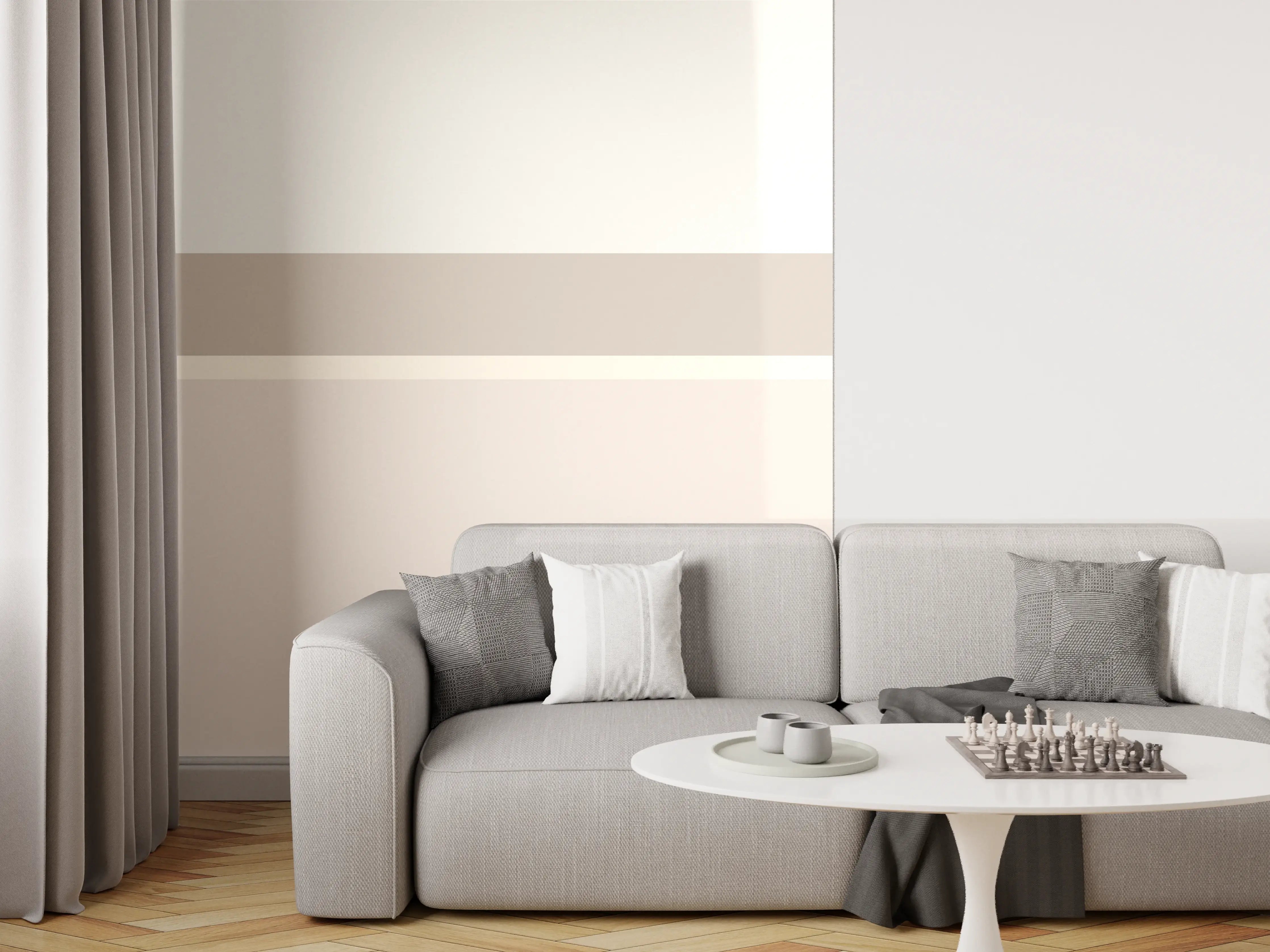 Wandverkleidung Wohnzimmer - The Nudes - Horizontal - Latte