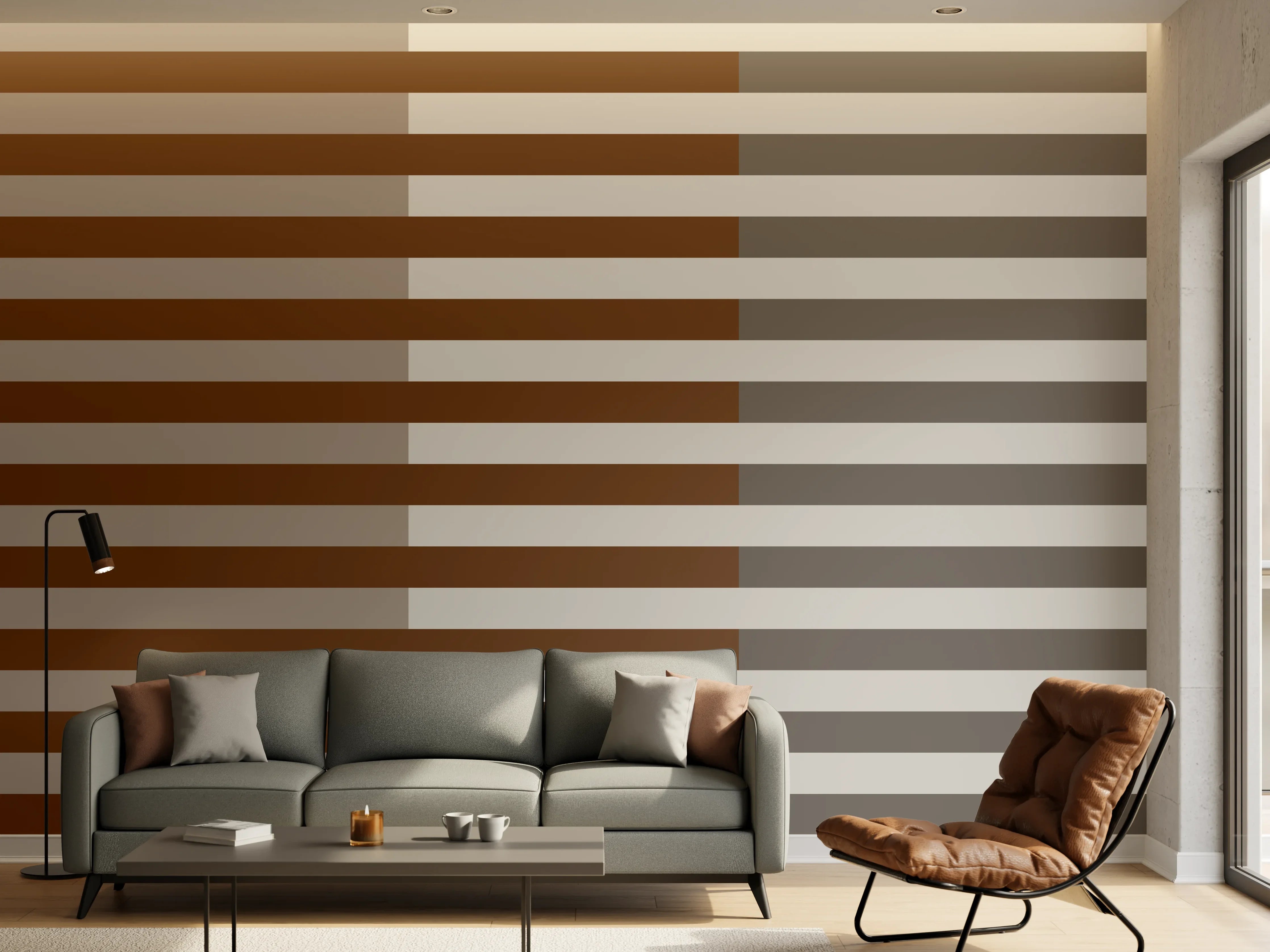 Wandverkleidung Wohnzimmer - The Nudes - Multy Stripes - Ash