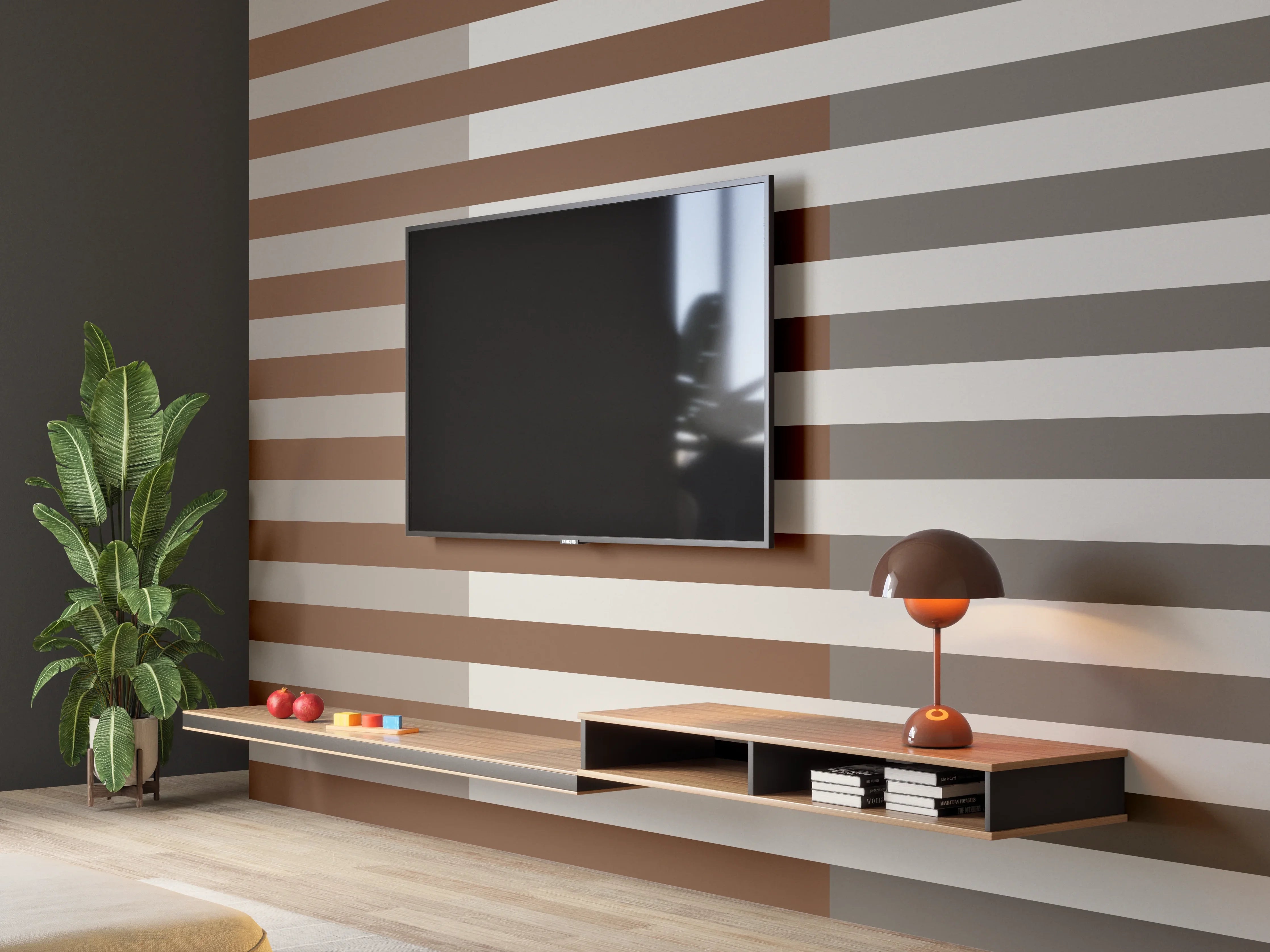 Wandverkleidung Wohnzimmer - The Nudes - Multy Stripes - Ash