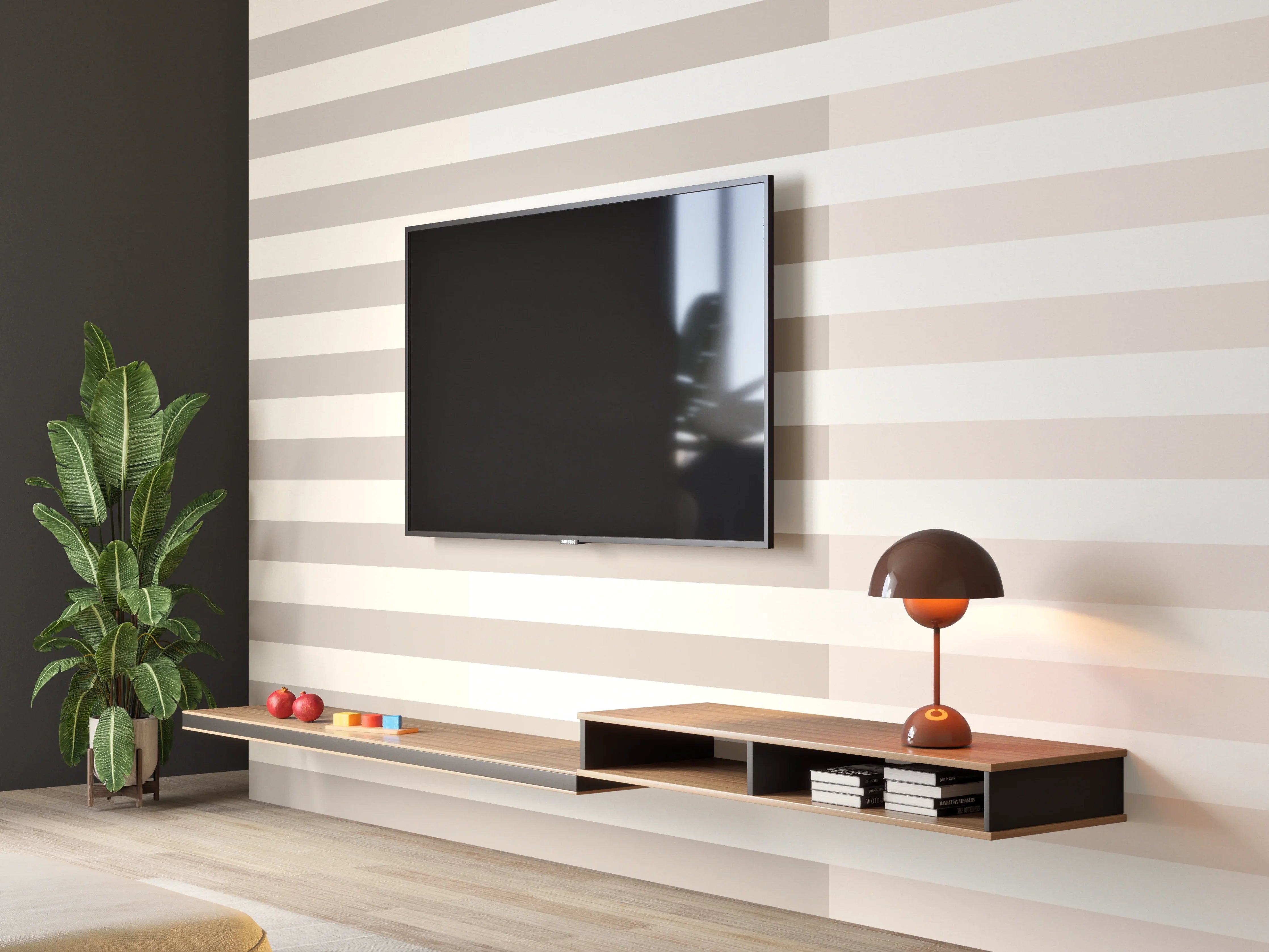 Wandverkleidung Wohnzimmer - The Nudes - Multy Stripes - Latte