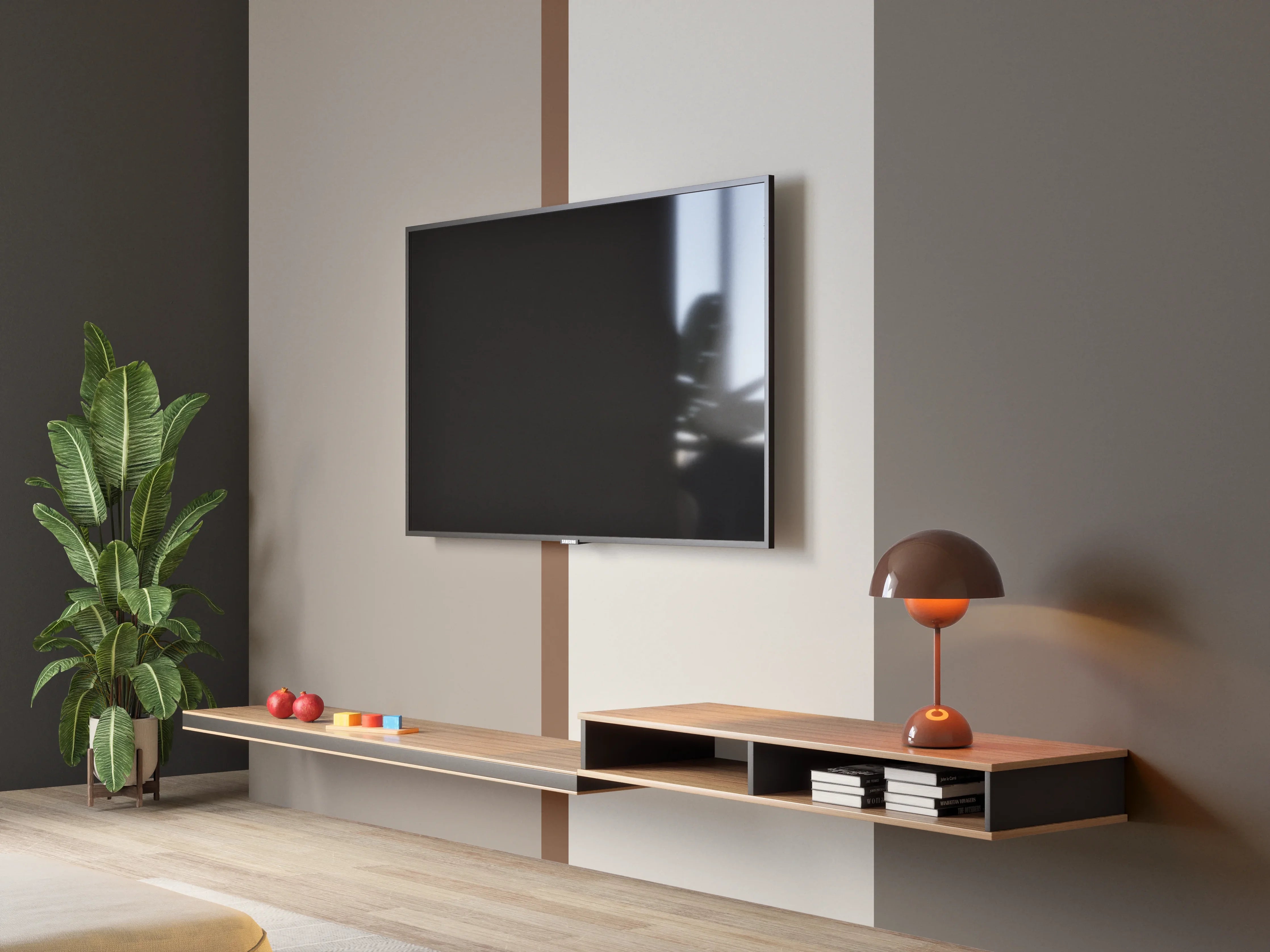 Wandverkleidung Wohnzimmer - The Nudes - Vertikal - Ash