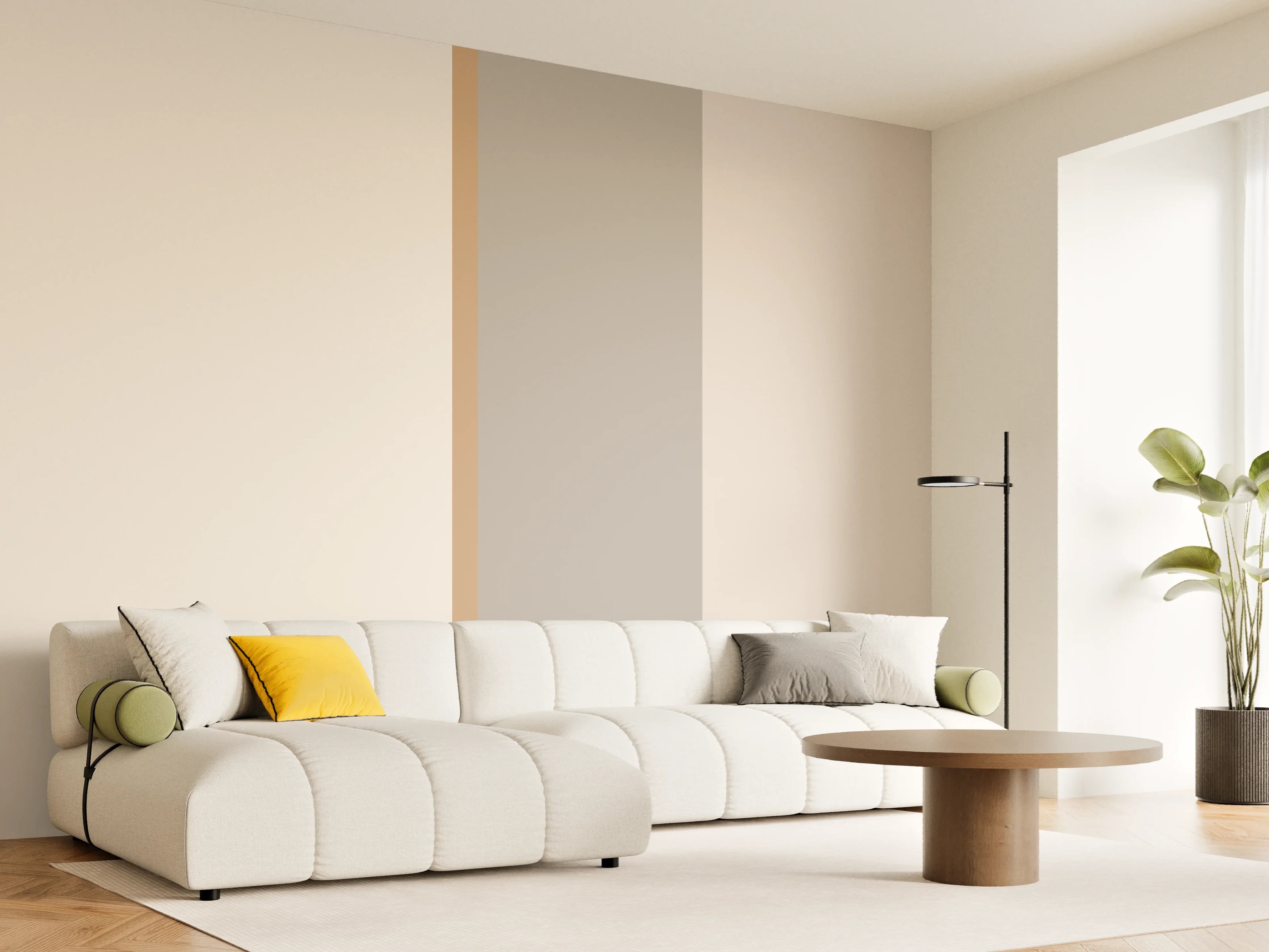 Wandverkleidung Wohnzimmer - The Nudes - Vertikal - Caramel