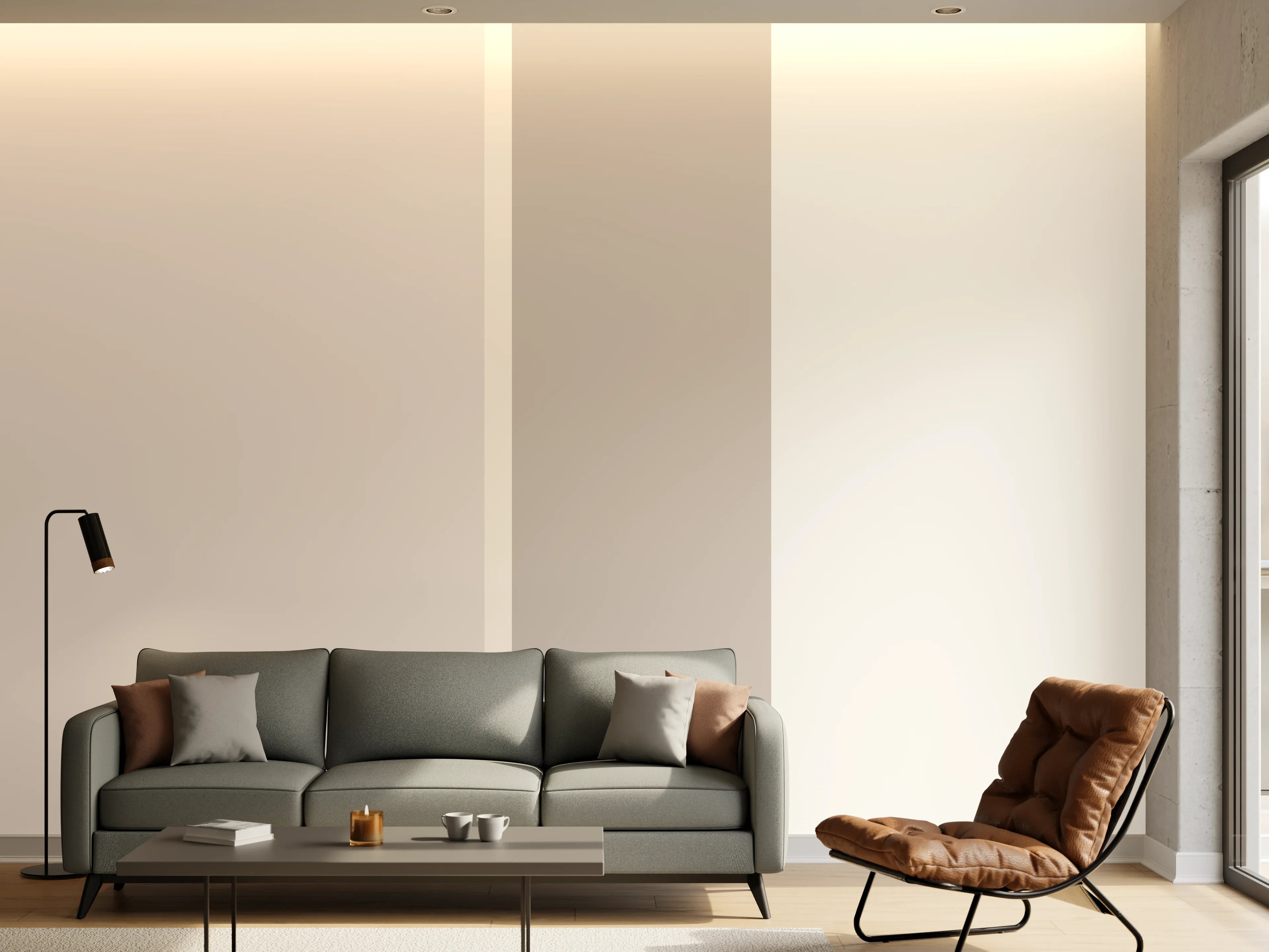 Wandverkleidung Wohnzimmer - The Nudes - Vertikal - Latte