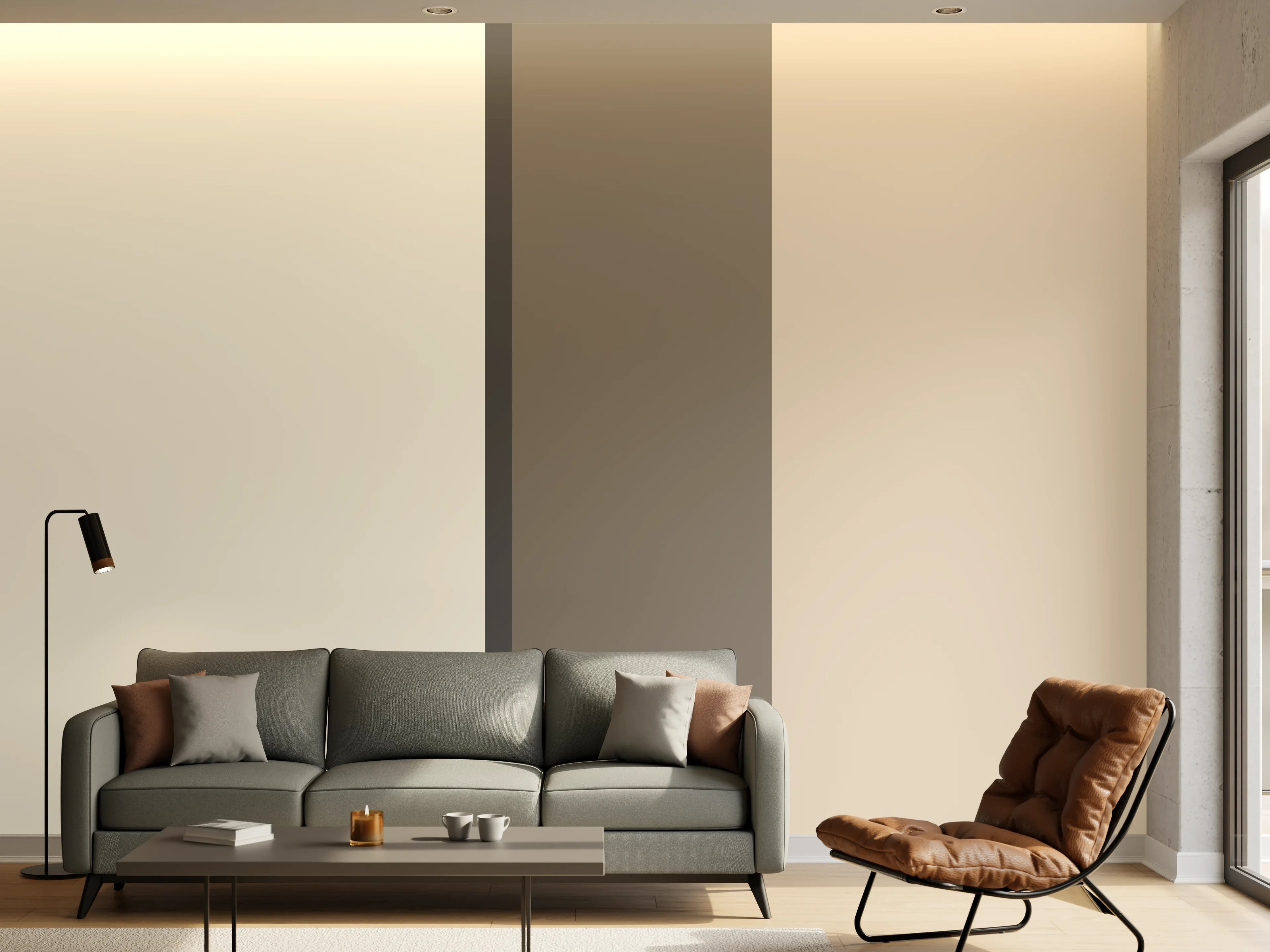 Wandverkleidung Wohnzimmer - The Nudes - Vertikal - Toffee