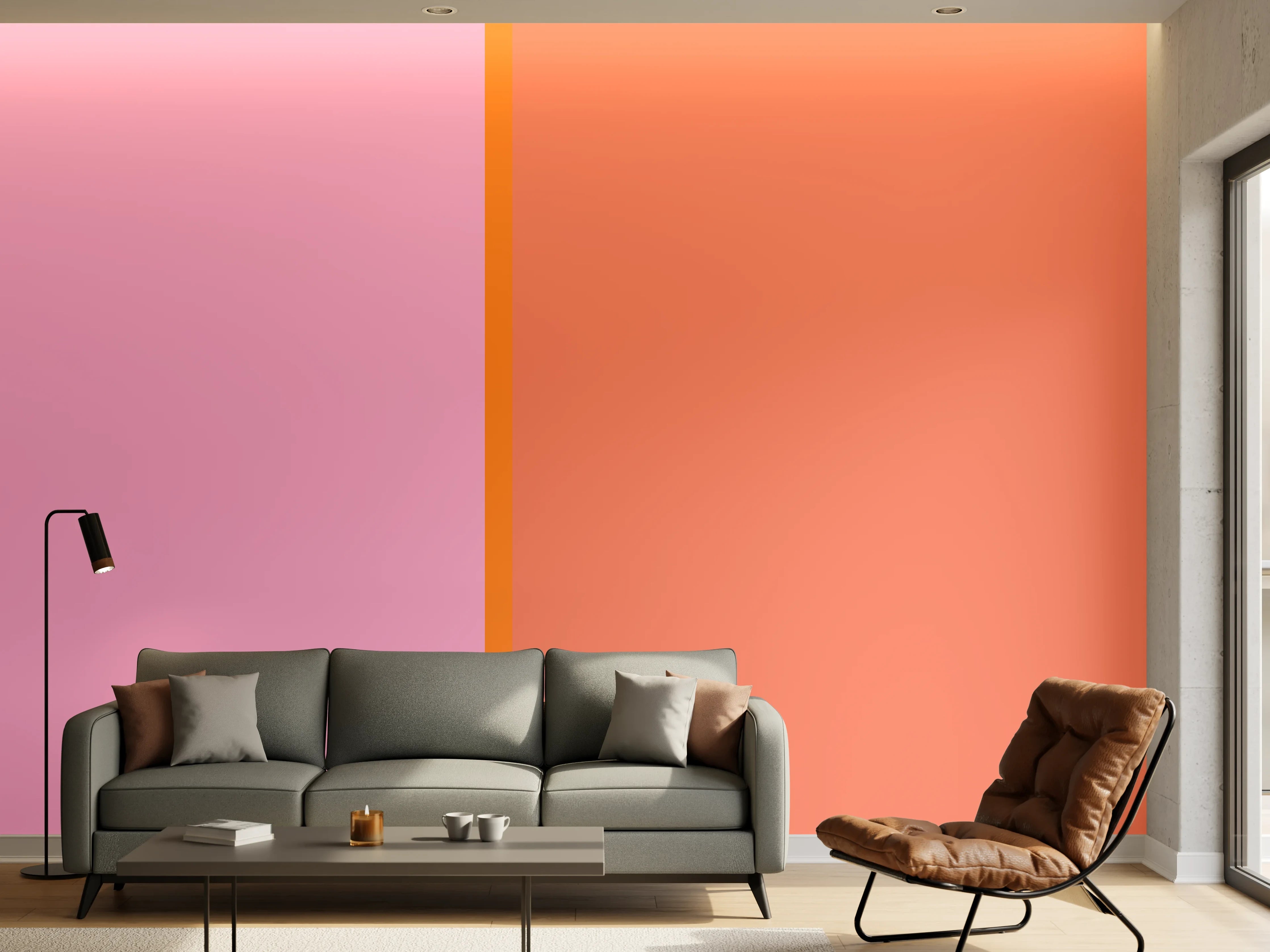 Wandverkleidung Wohnzimmer - The Oranges - Easy Vertical - Coral