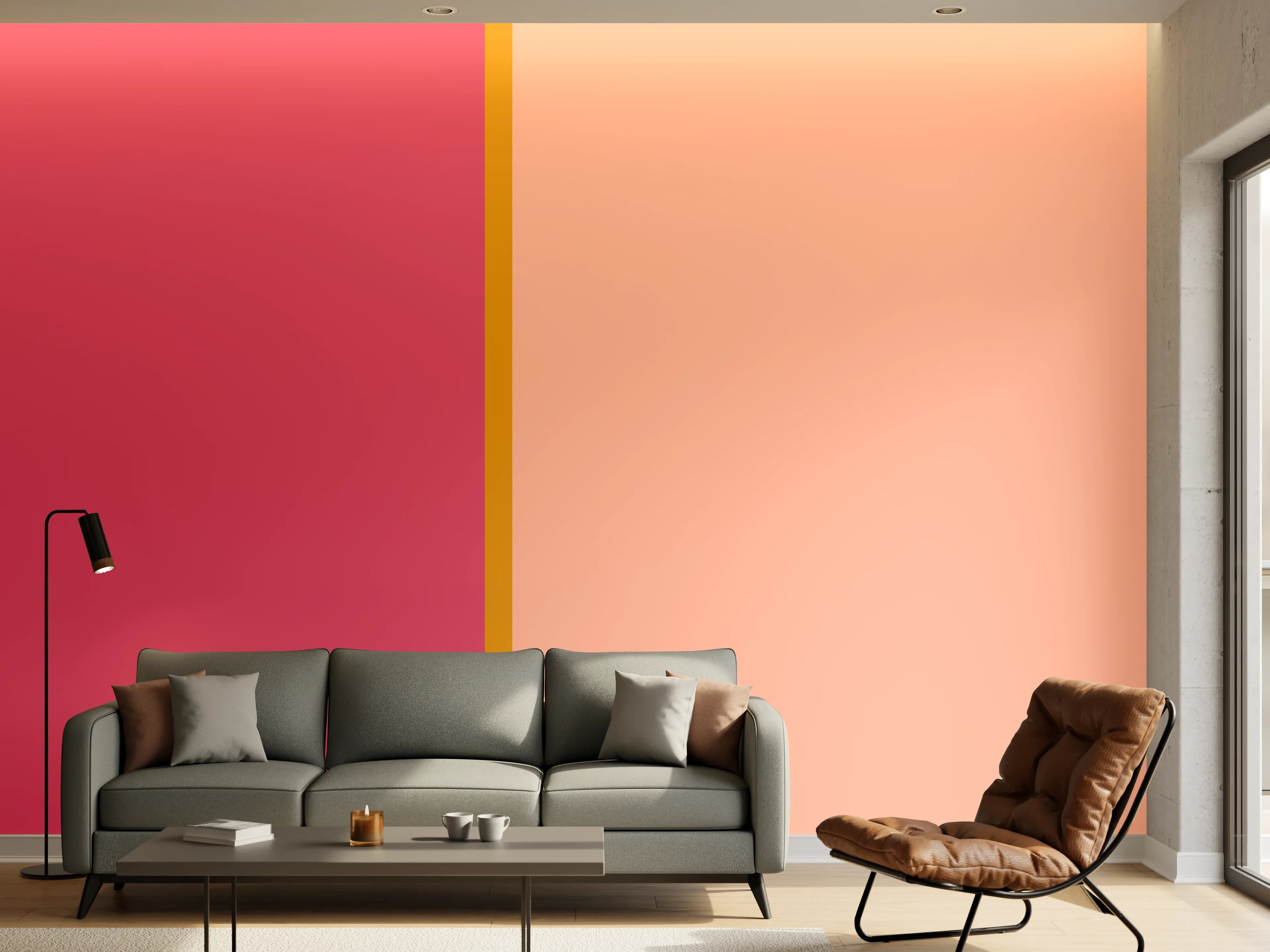 Wandverkleidung Wohnzimmer - The Oranges - Easy Vertical - Cotton Candy