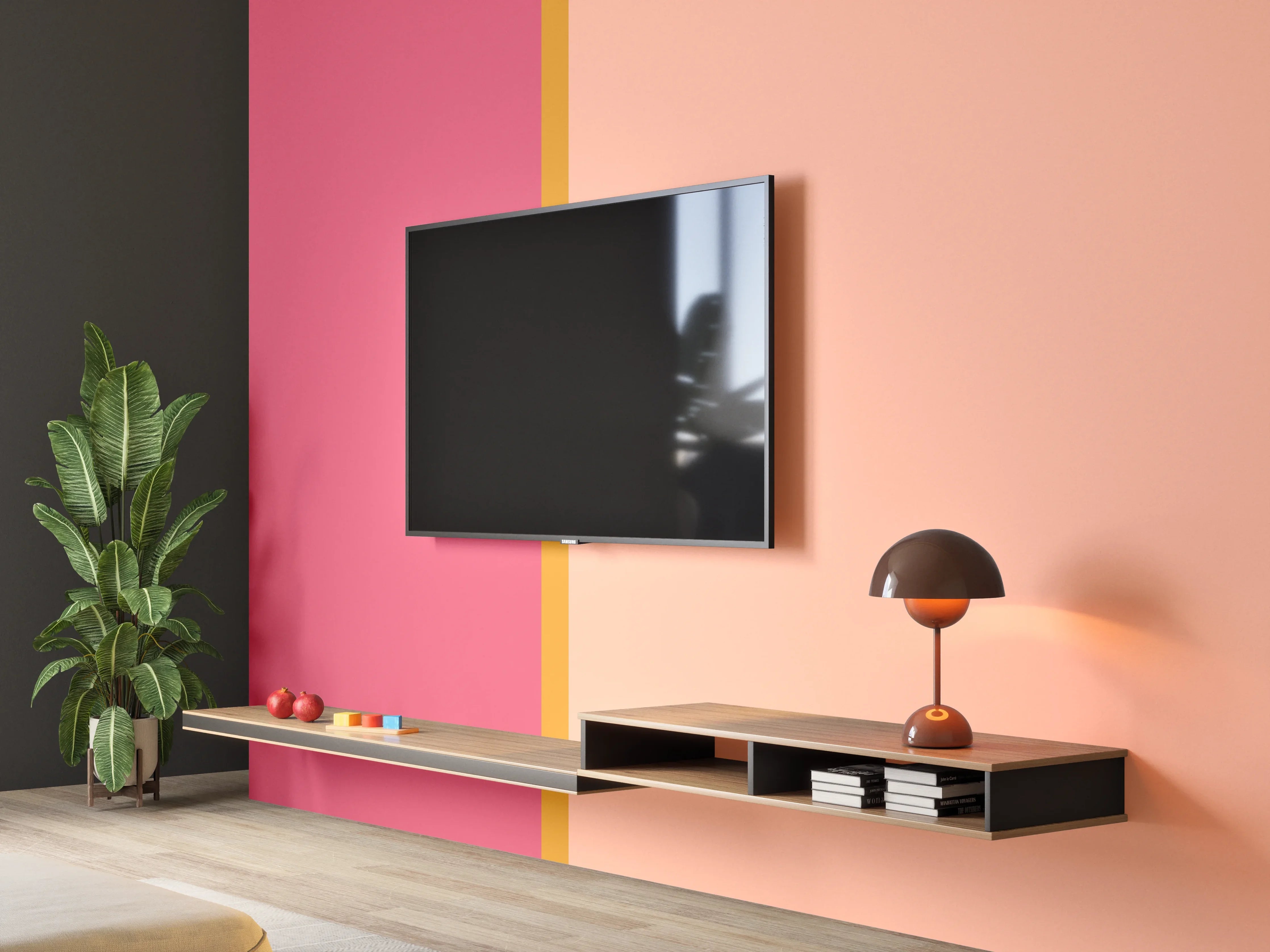 Wandverkleidung Wohnzimmer - The Oranges - Easy Vertical - Cotton Candy
