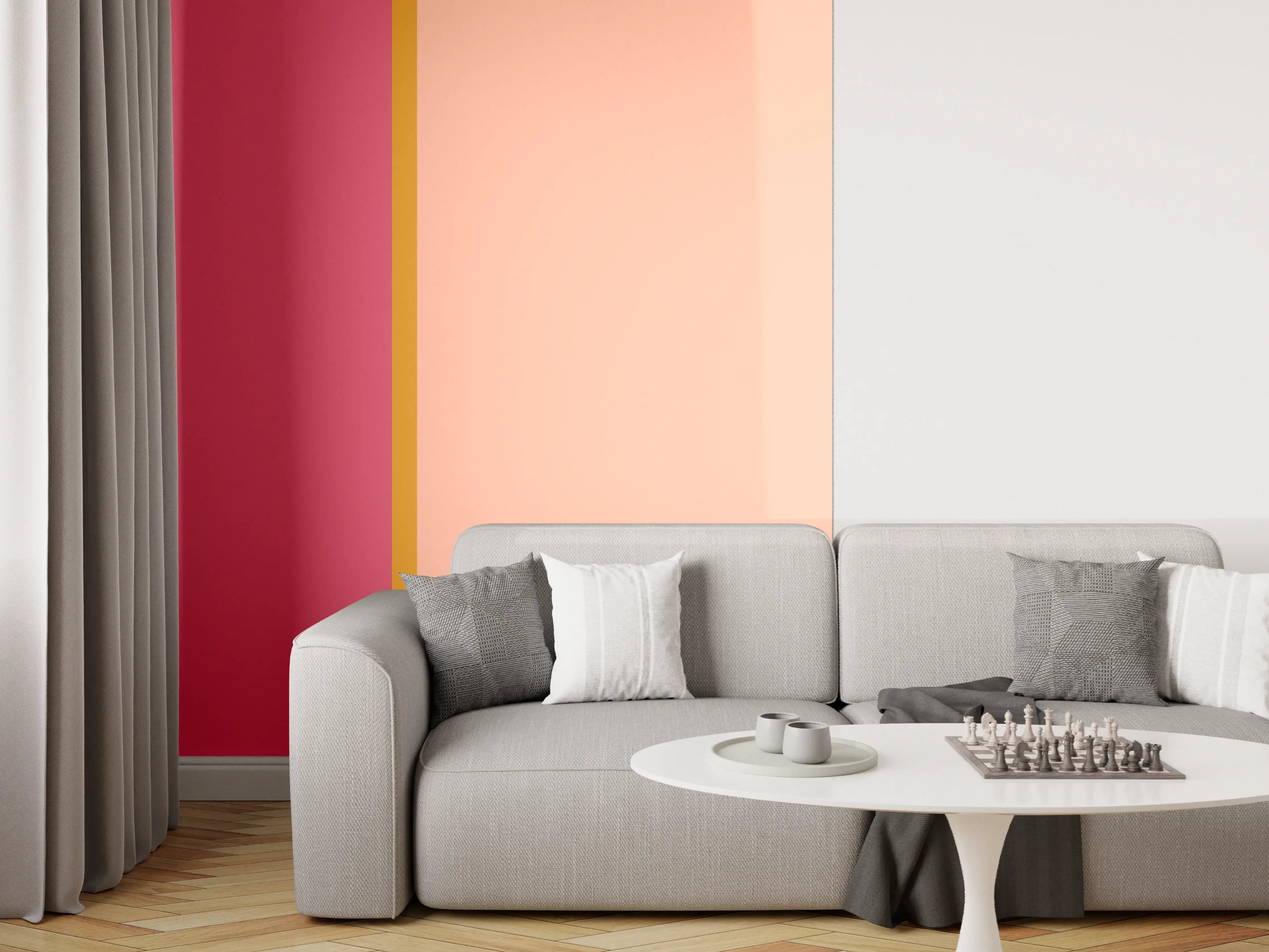 Wandverkleidung Wohnzimmer - The Oranges - Easy Vertical - Cotton Candy