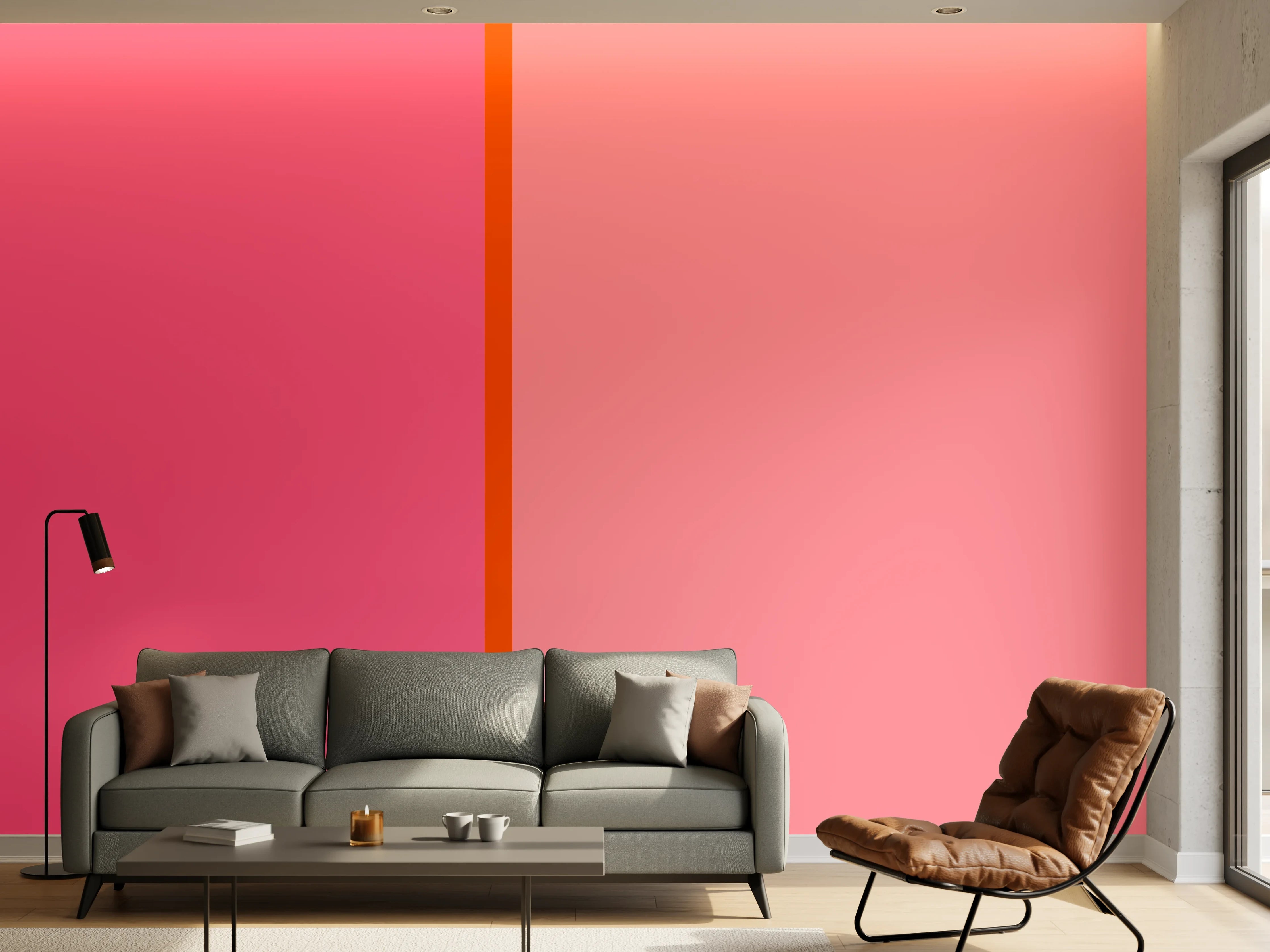 Wandverkleidung Wohnzimmer - The Oranges - Easy Vertical - Raspberry