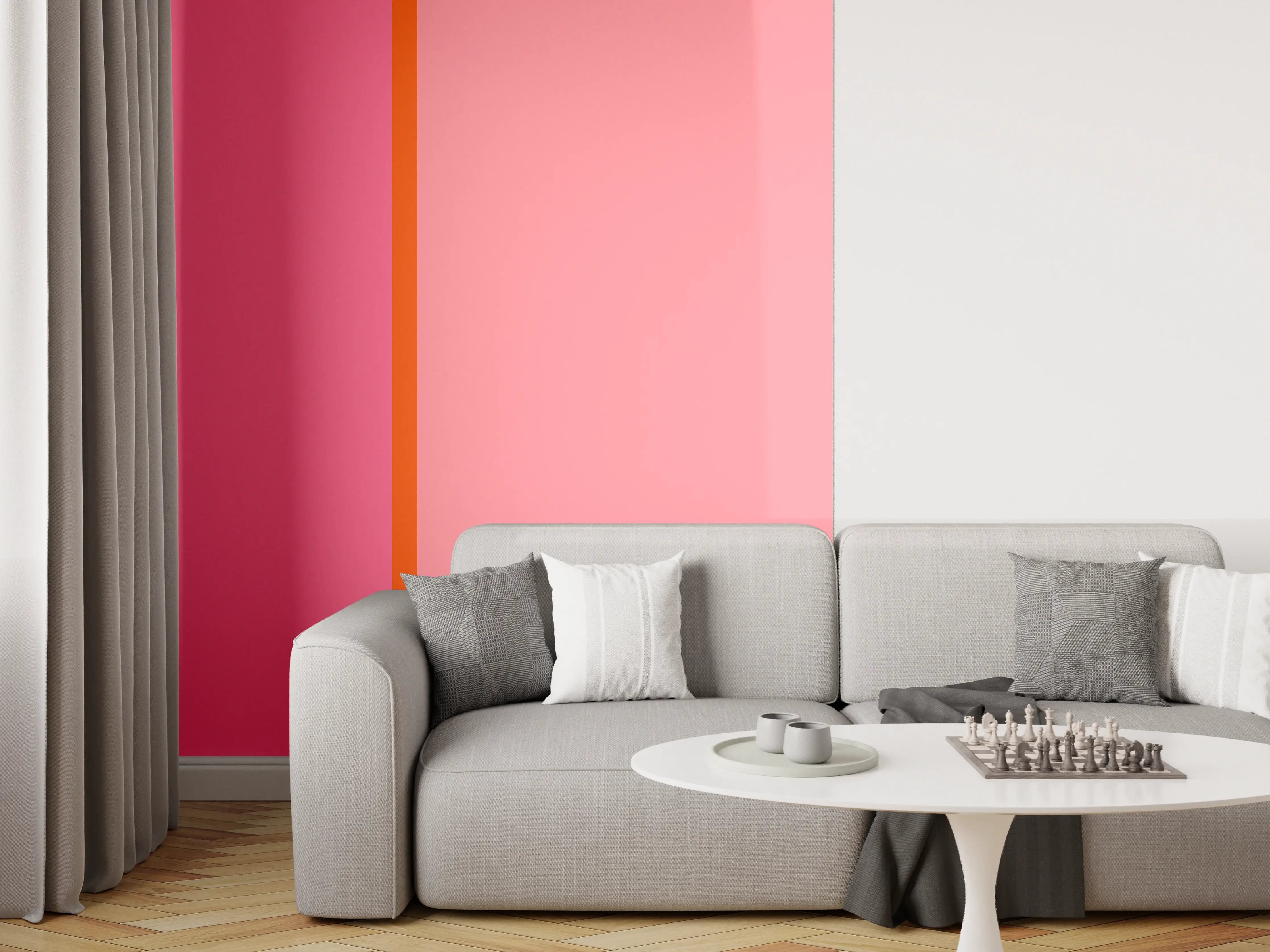 Wandverkleidung Wohnzimmer - The Oranges - Easy Vertical - Raspberry
