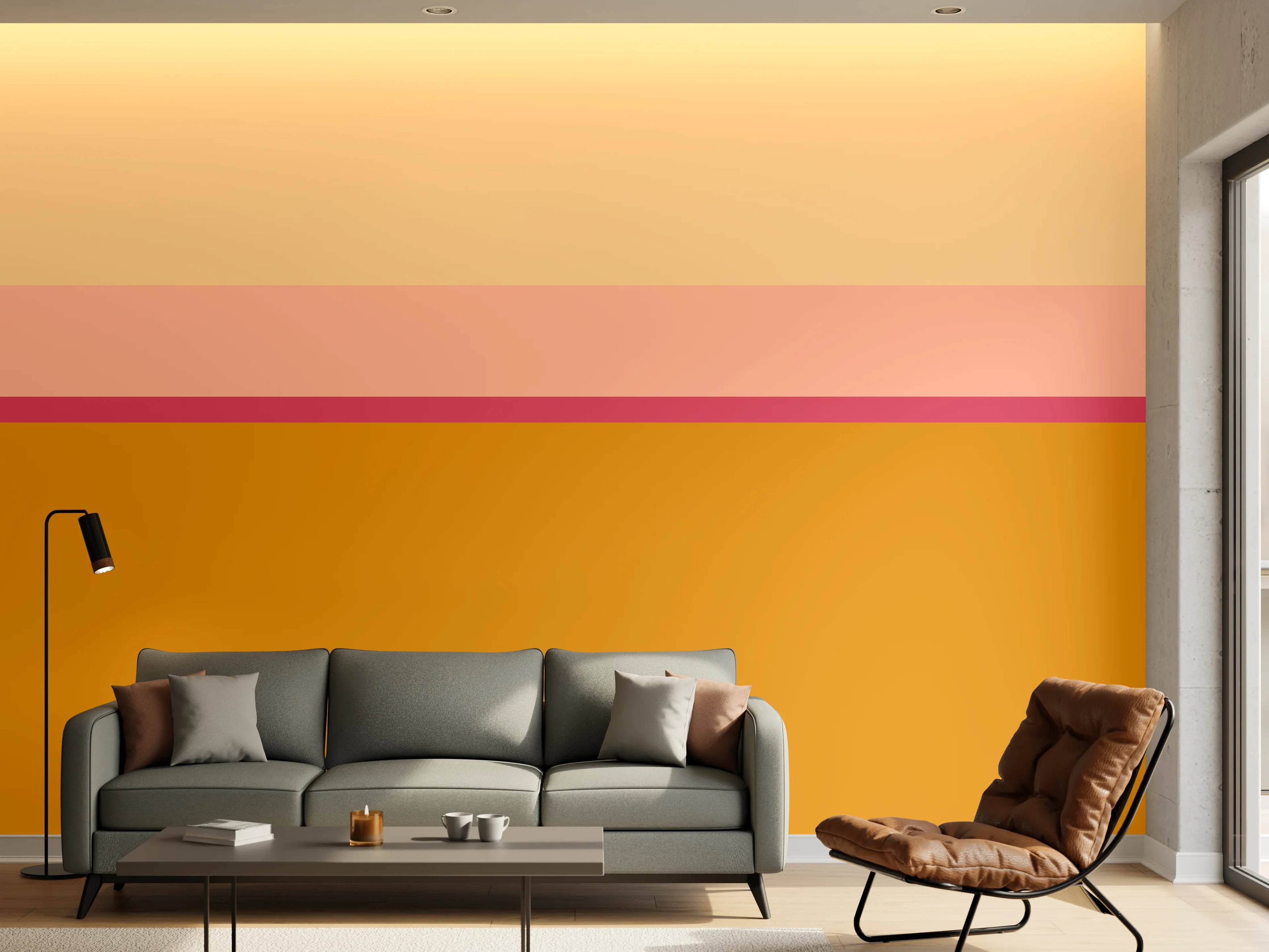 Wandverkleidung Wohnzimmer - The Oranges - Horizontal - Cotton Candy