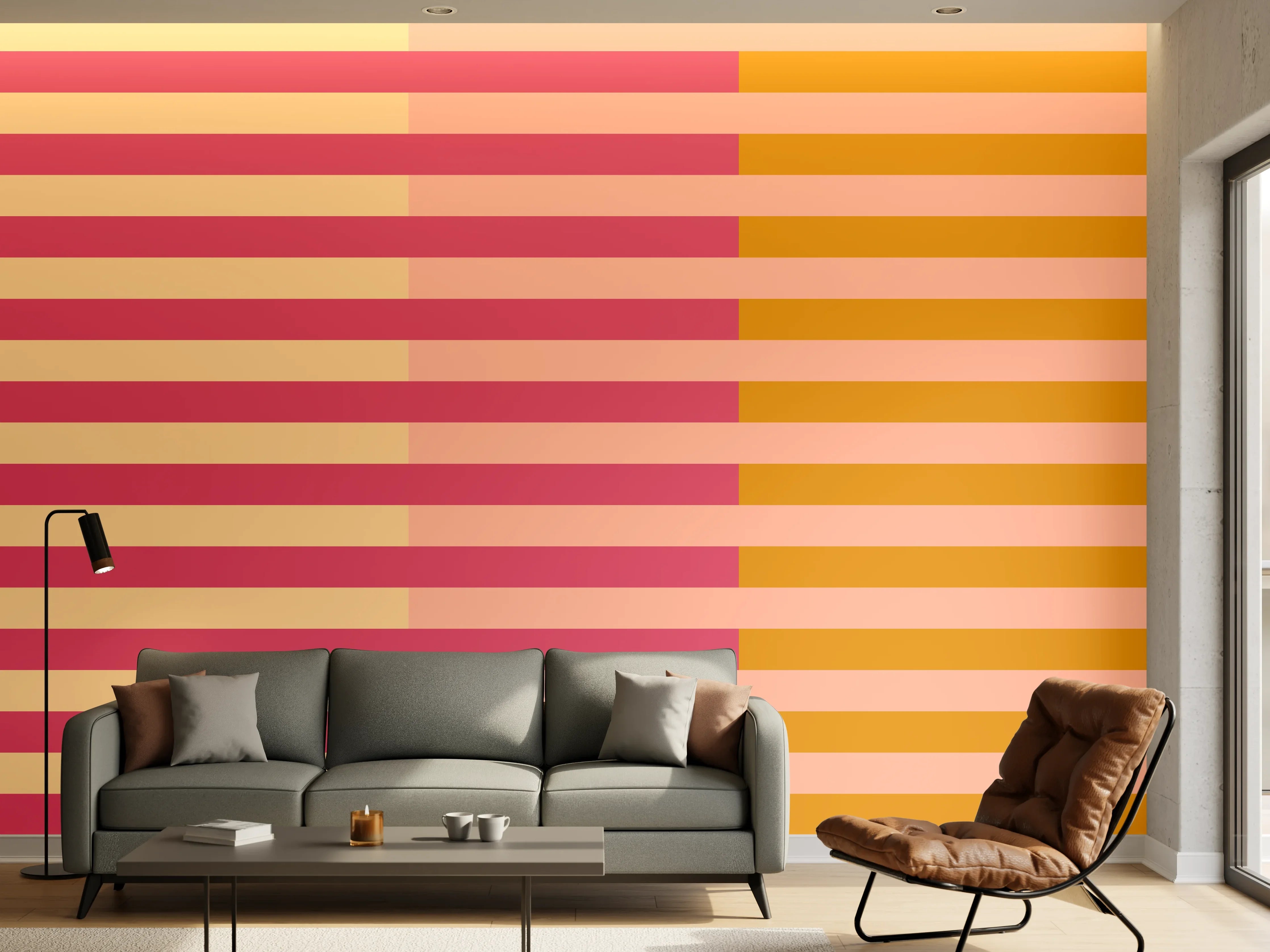 Wandverkleidung Wohnzimmer - The Oranges - Multy Stripes - Cotton Candy