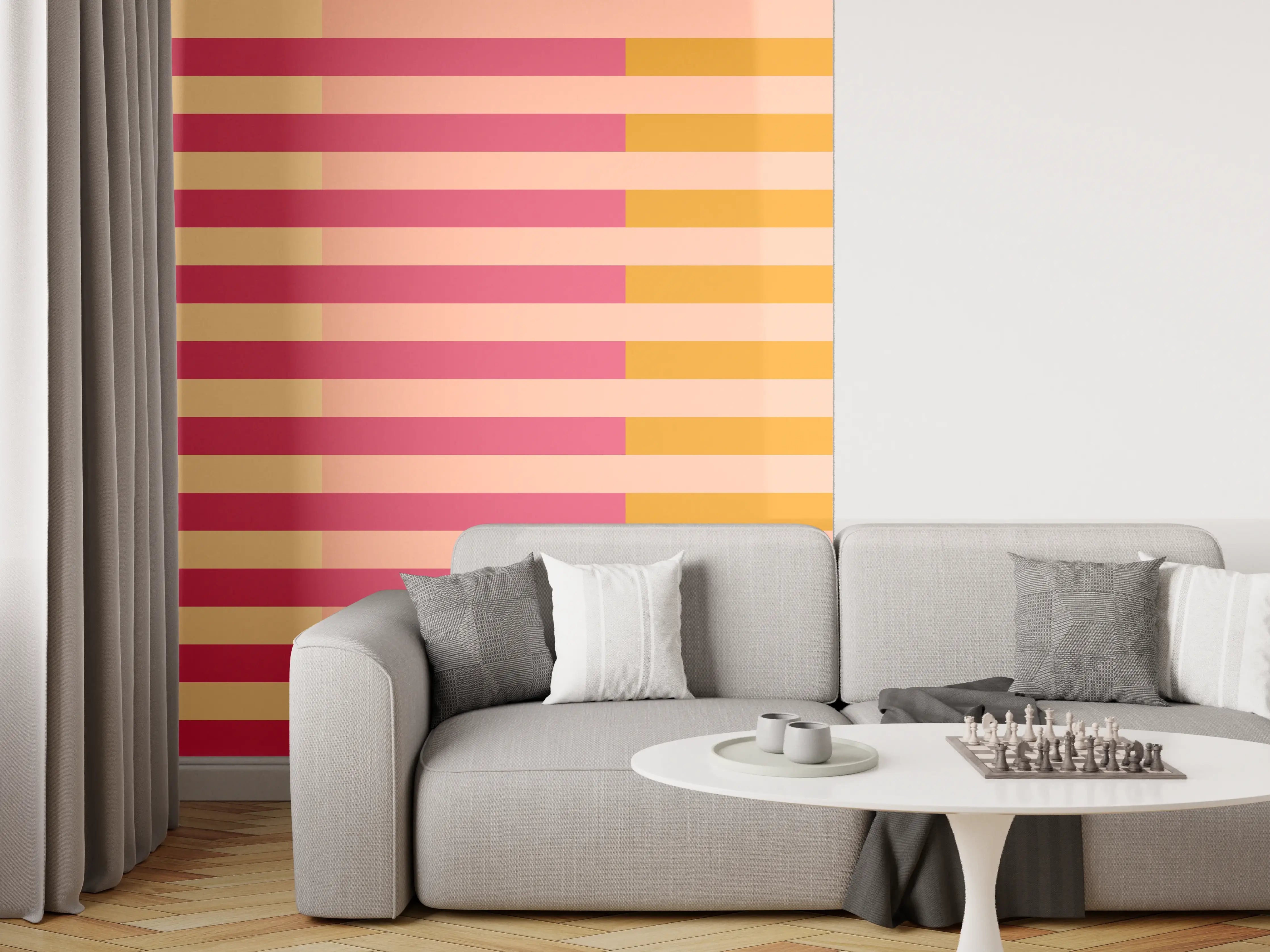 Wandverkleidung Wohnzimmer - The Oranges - Multy Stripes - Cotton Candy