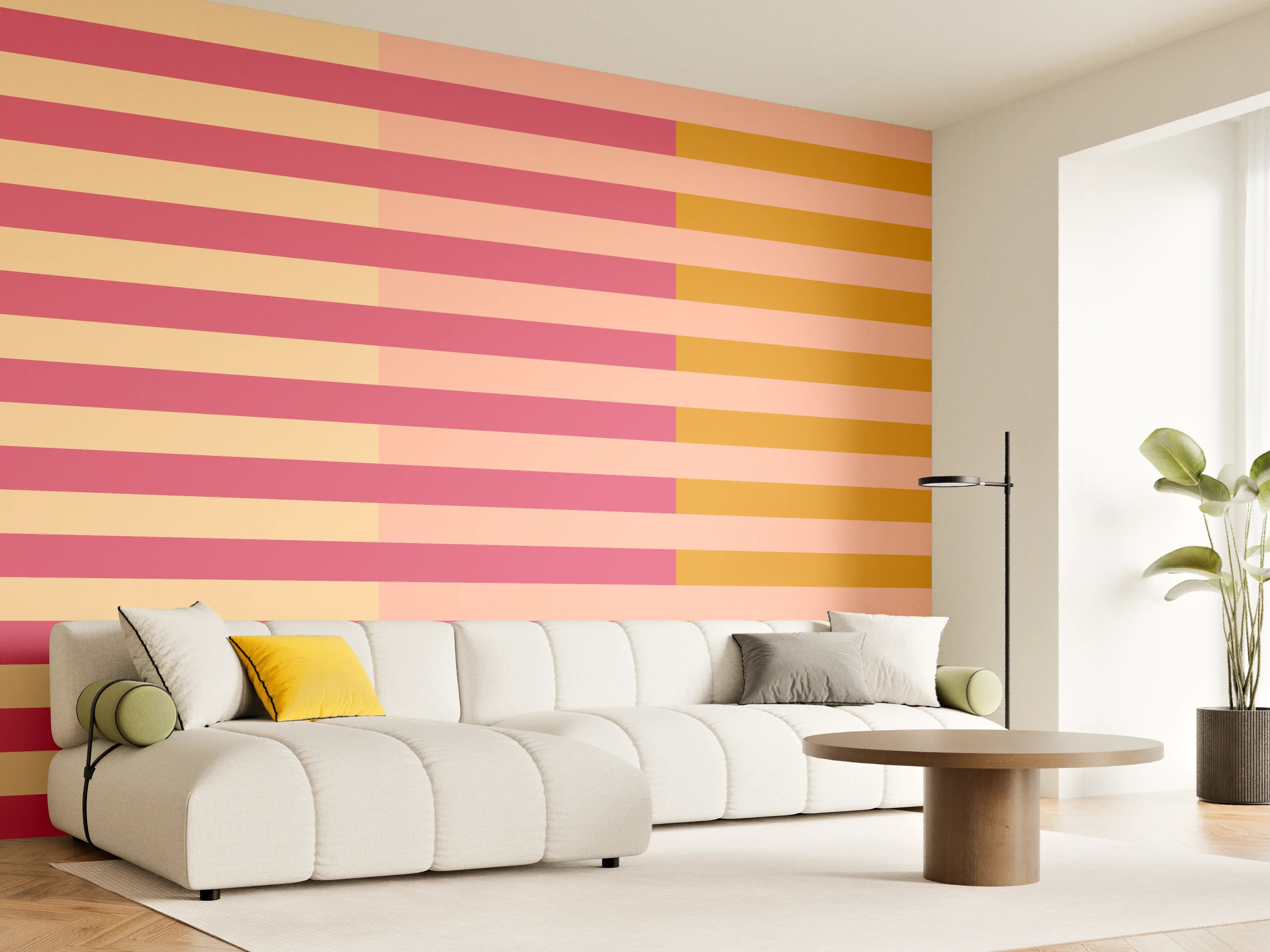 Wandverkleidung Wohnzimmer - The Oranges - Multy Stripes - Cotton Candy