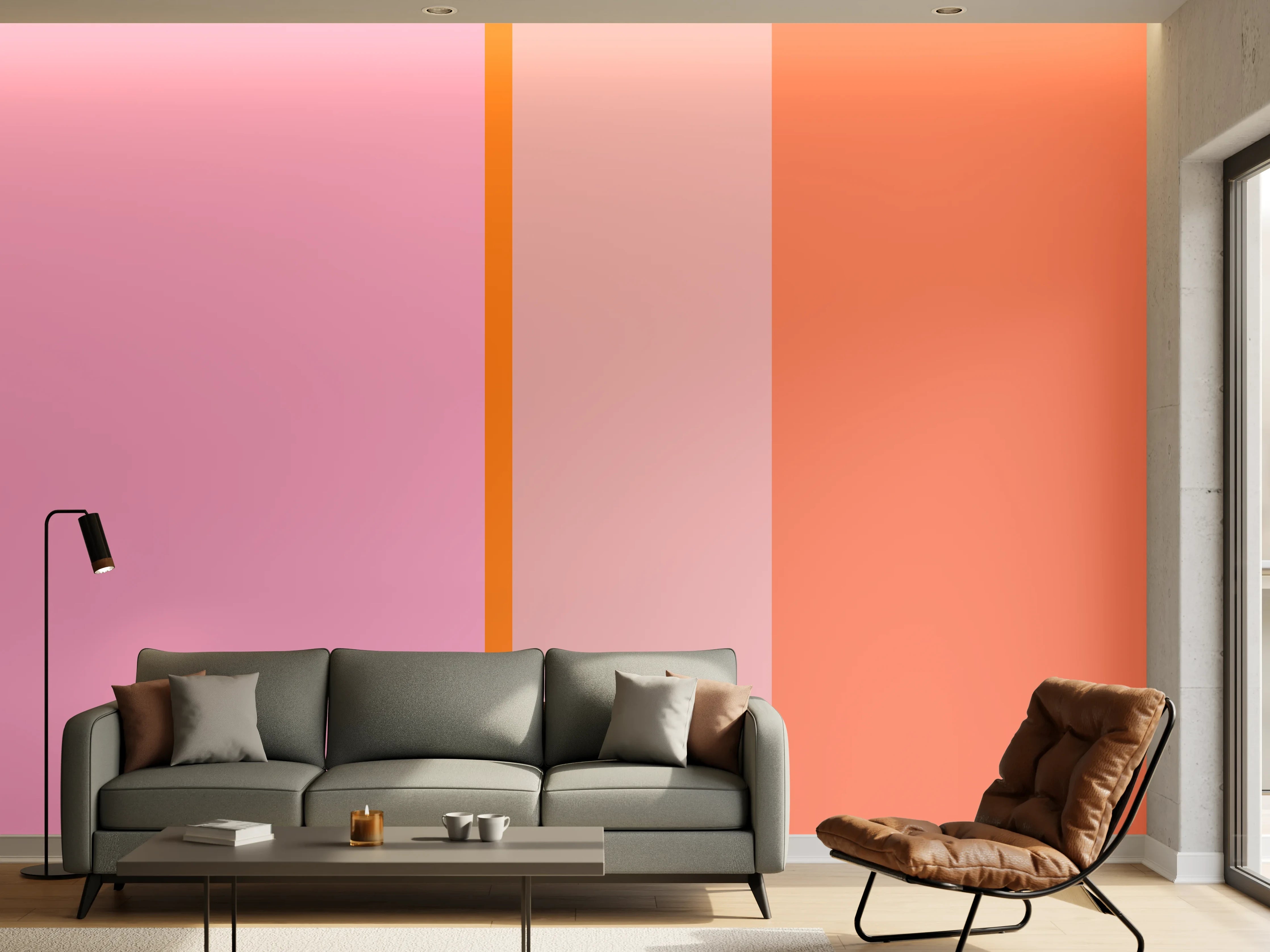 Wandverkleidung Wohnzimmer - The Oranges - Vertical - Coral