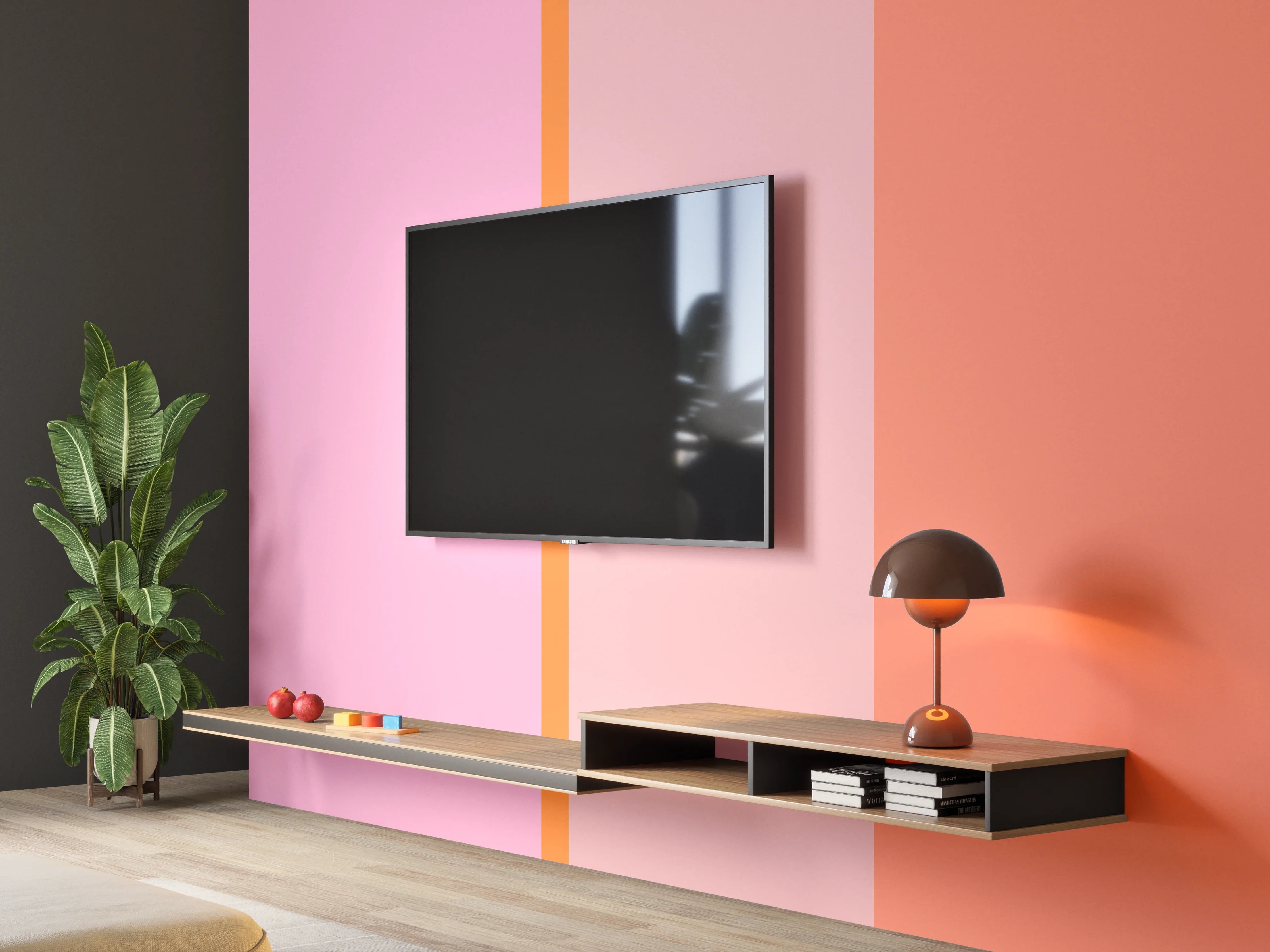 Wandverkleidung Wohnzimmer - The Oranges - Vertical - Coral