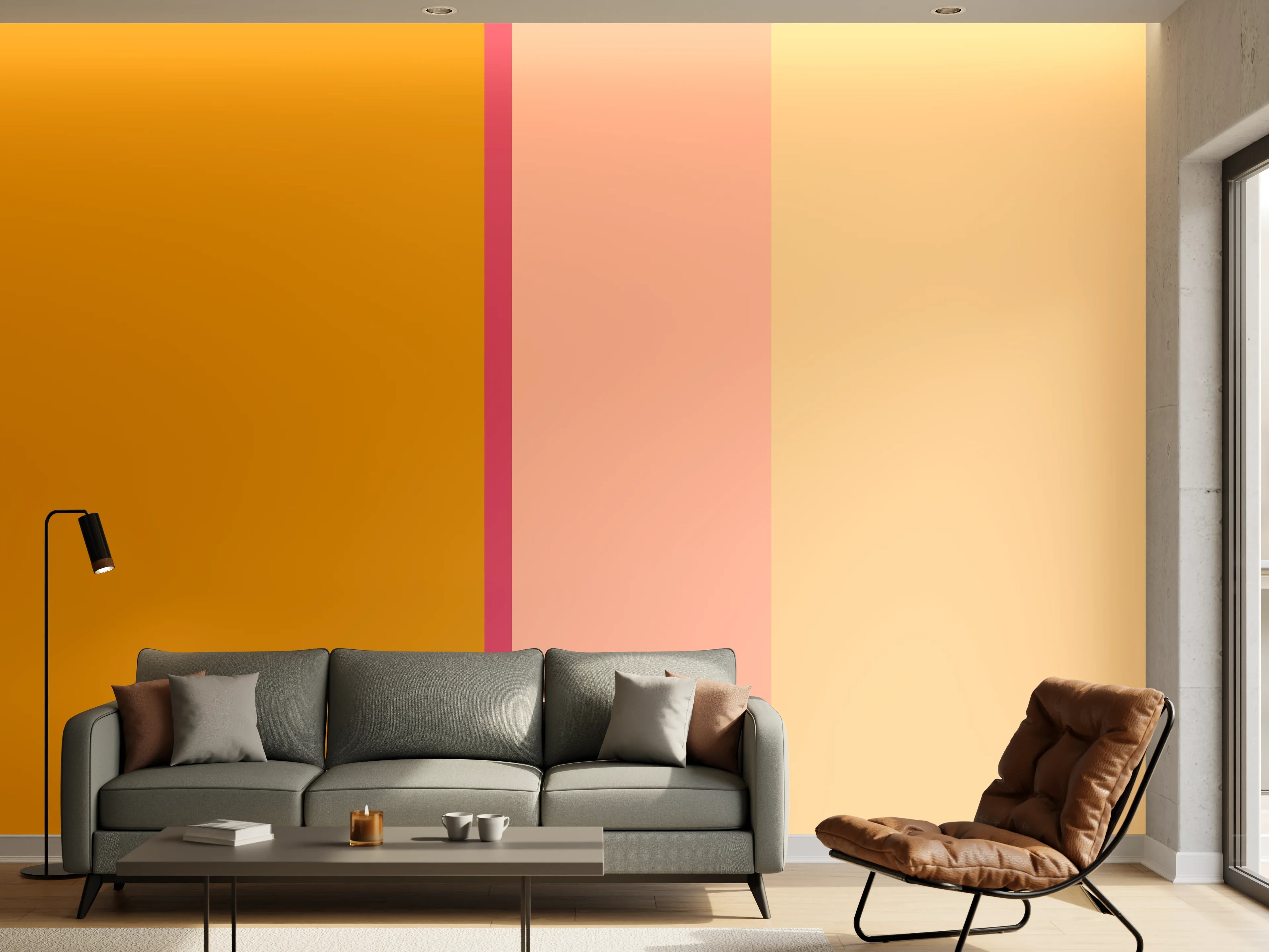 Wandverkleidung Wohnzimmer - The Oranges - Vertical - Cotton Candy