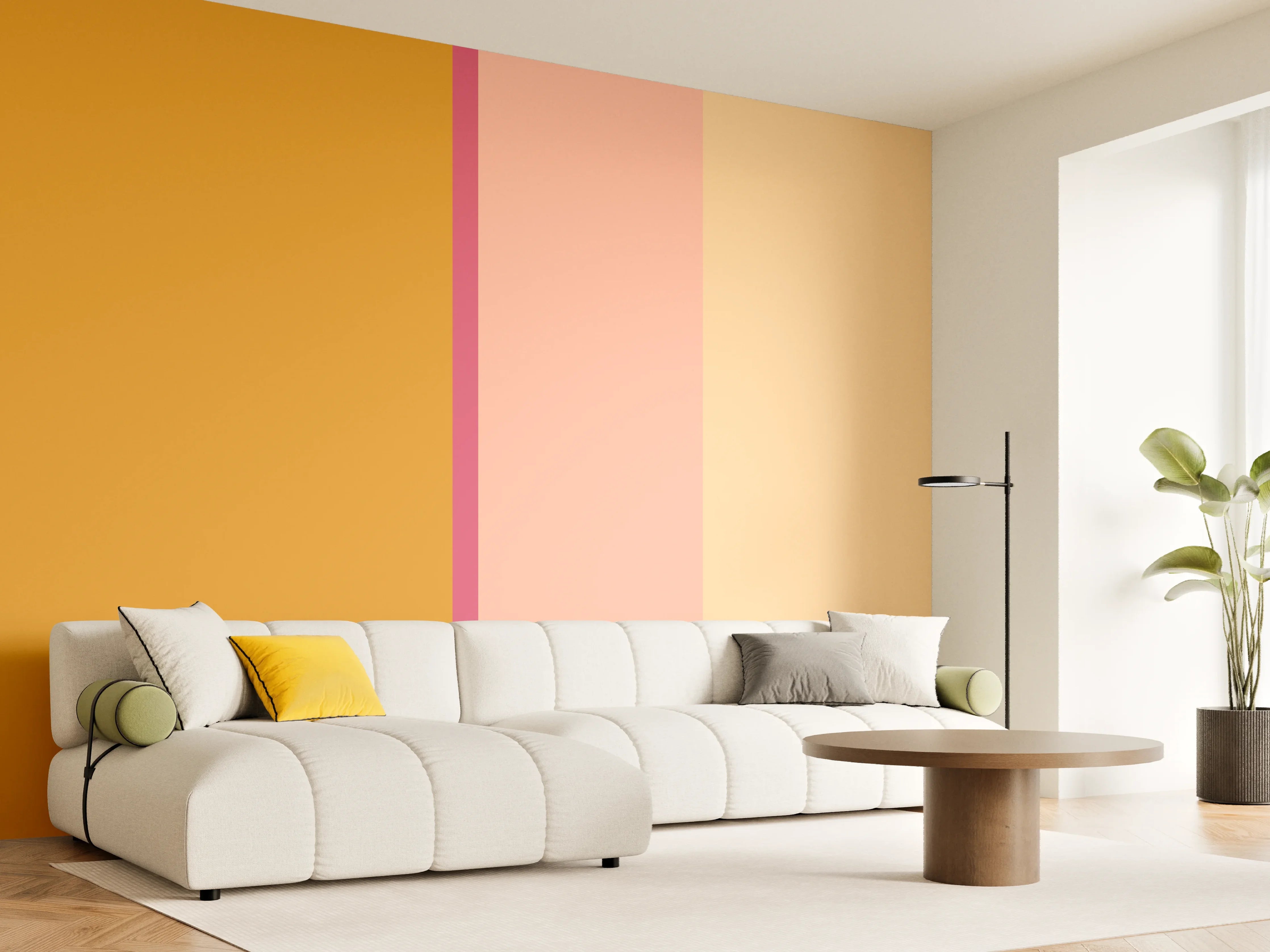 Wandverkleidung Wohnzimmer - The Oranges - Vertical - Cotton Candy