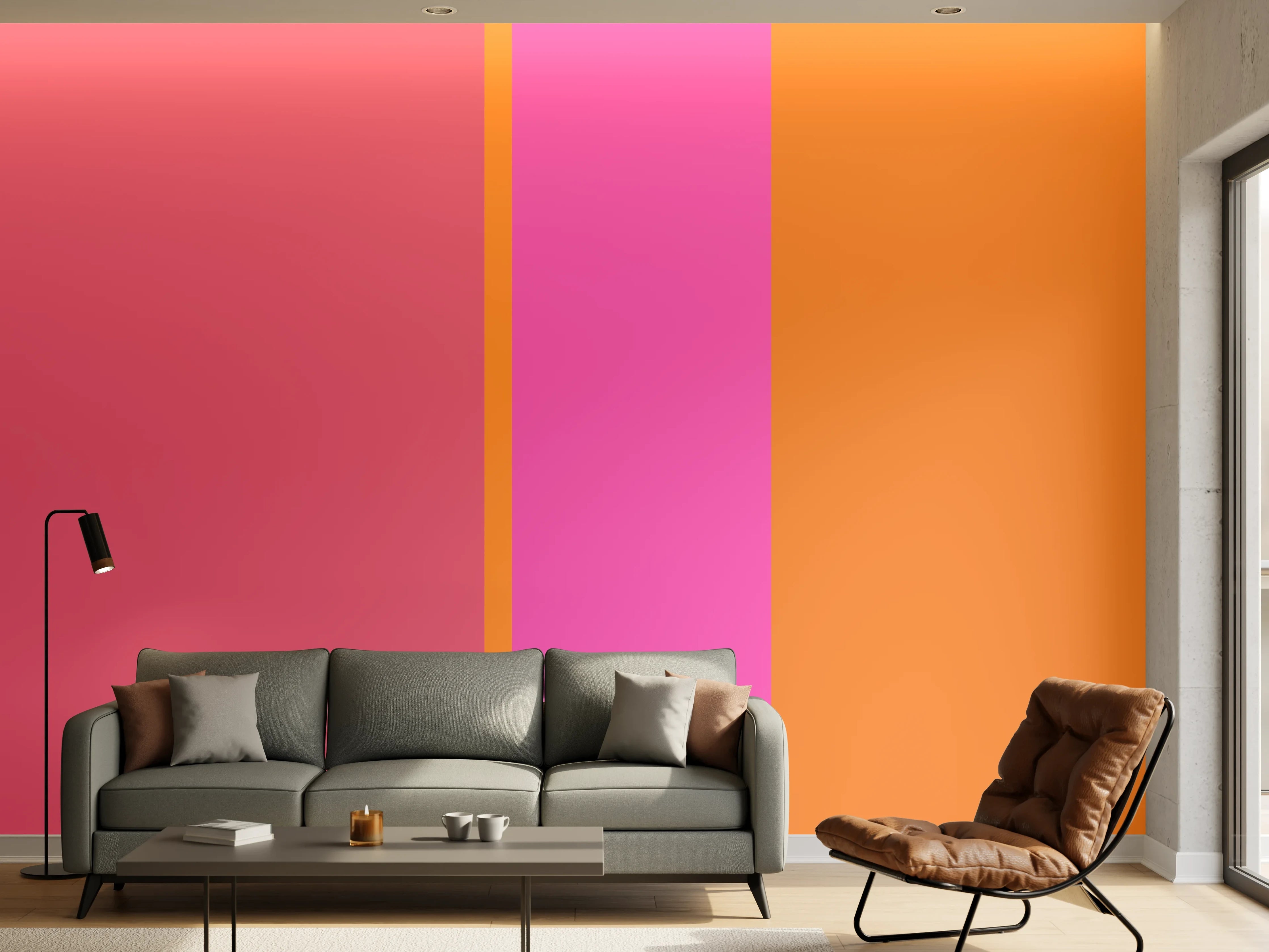 Wandverkleidung Wohnzimmer - The Oranges - Vertical - Fuchsia
