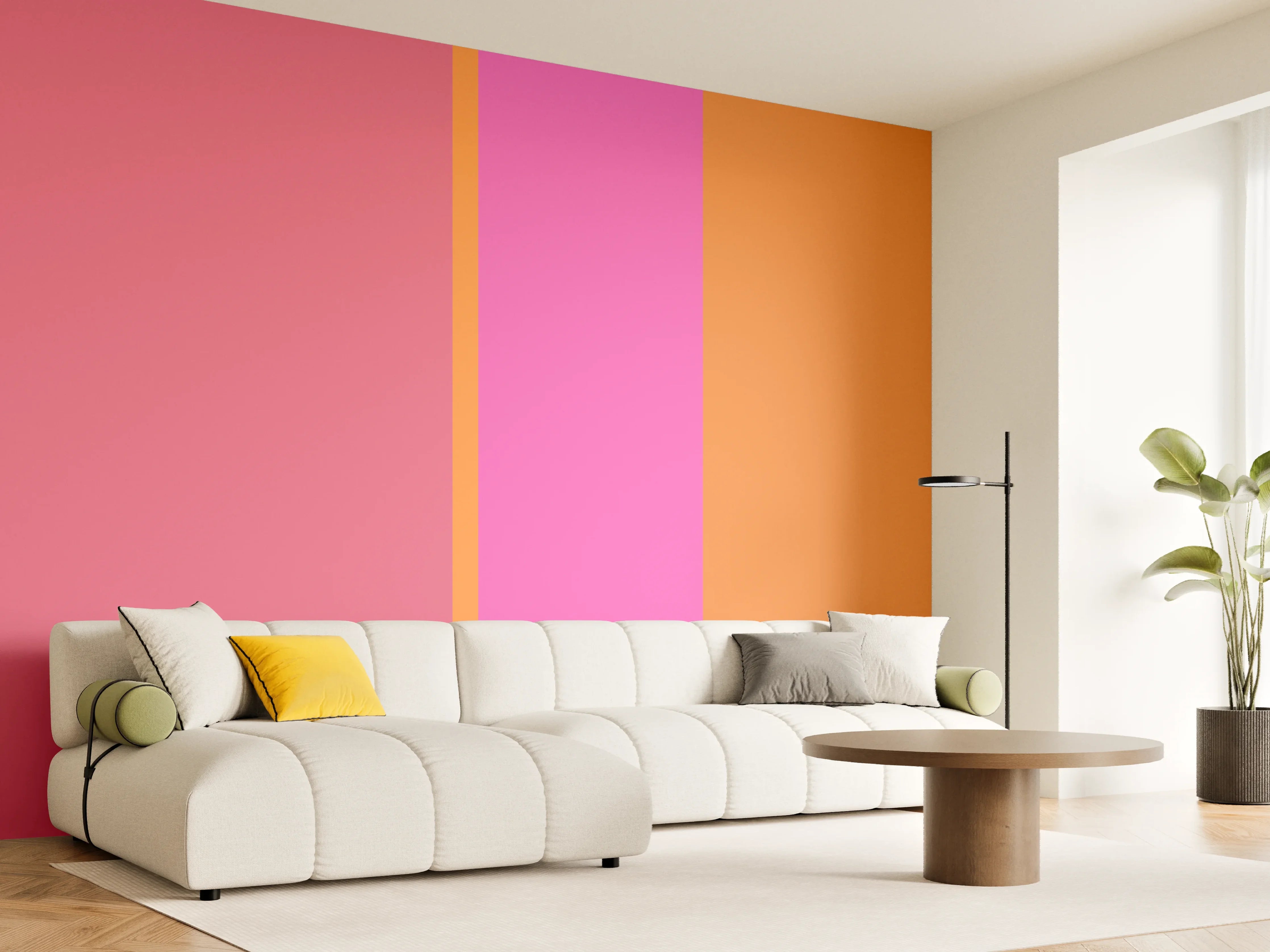 Wandverkleidung Wohnzimmer - The Oranges - Vertical - Fuchsia