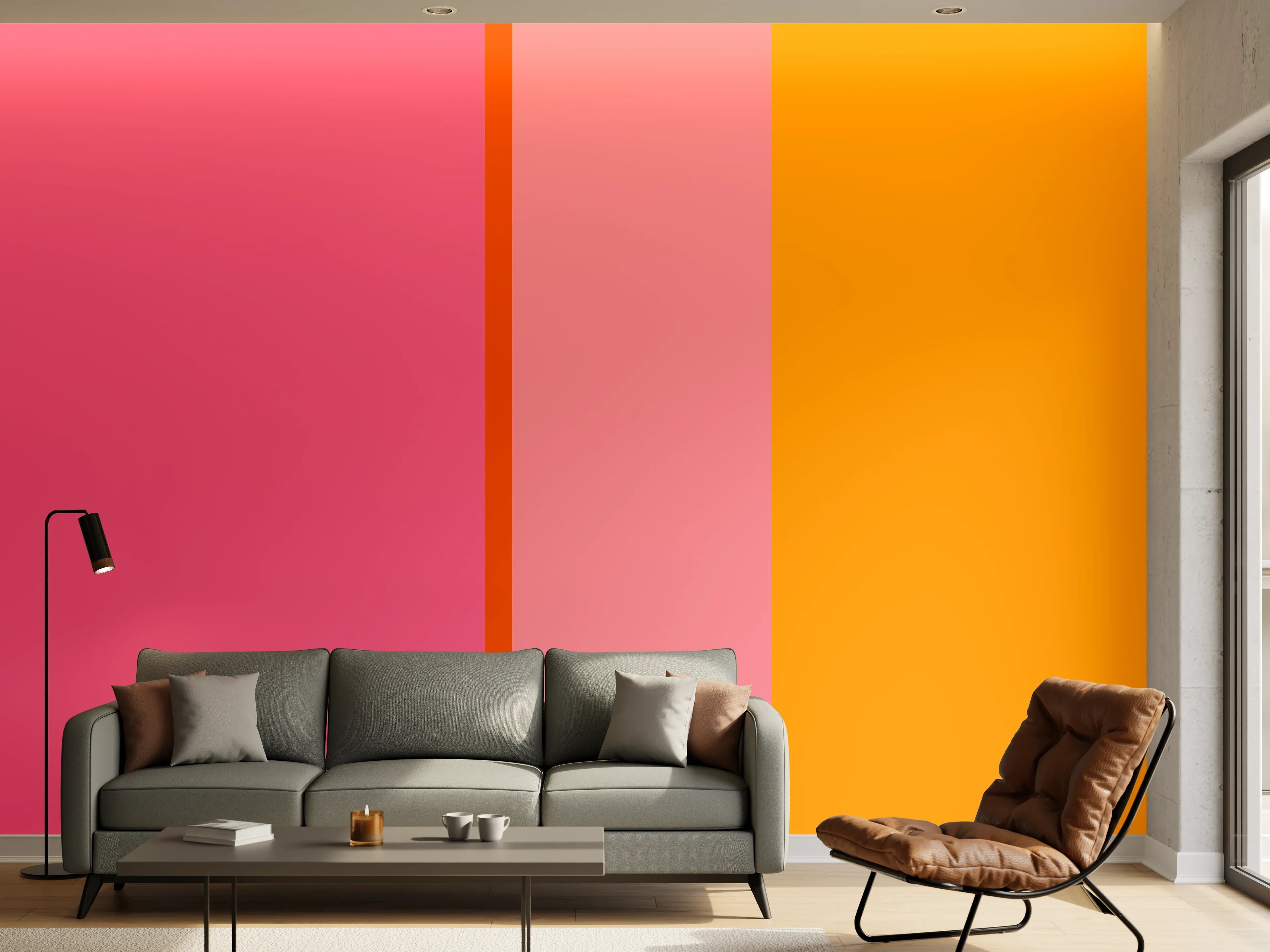 Wandverkleidung Wohnzimmer - The Oranges - Vertical - Raspberry