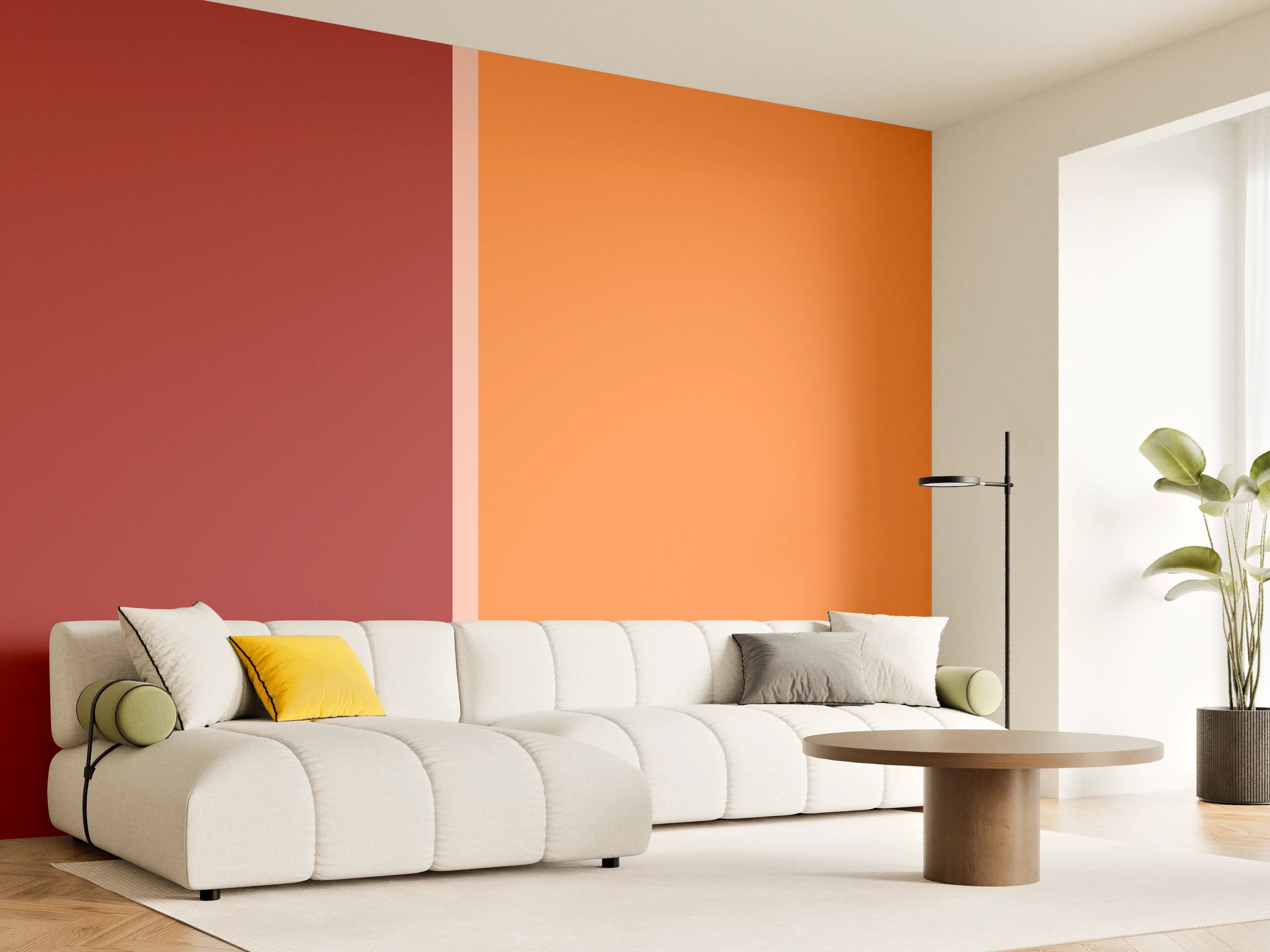 Wandverkleidung Wohnzimmer - The Reds - Easy Vertical - Sangria
