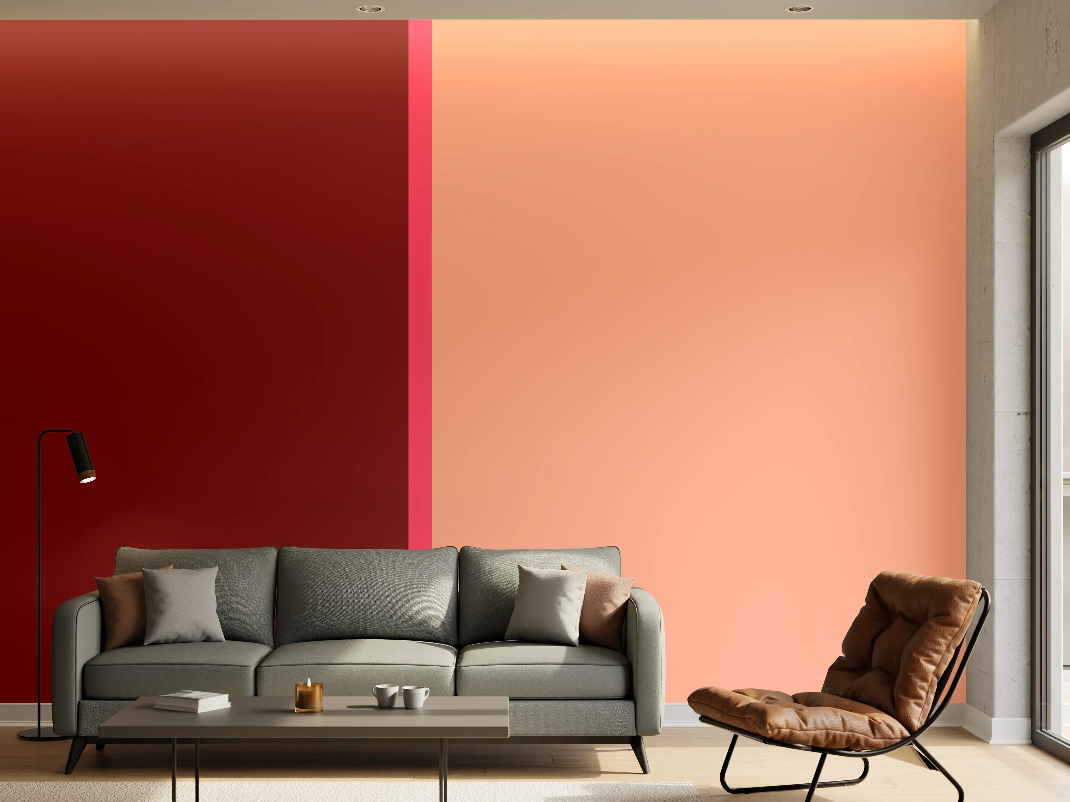 Wandverkleidung Wohnzimmer - The Reds - Easy Vertikal - Cherry