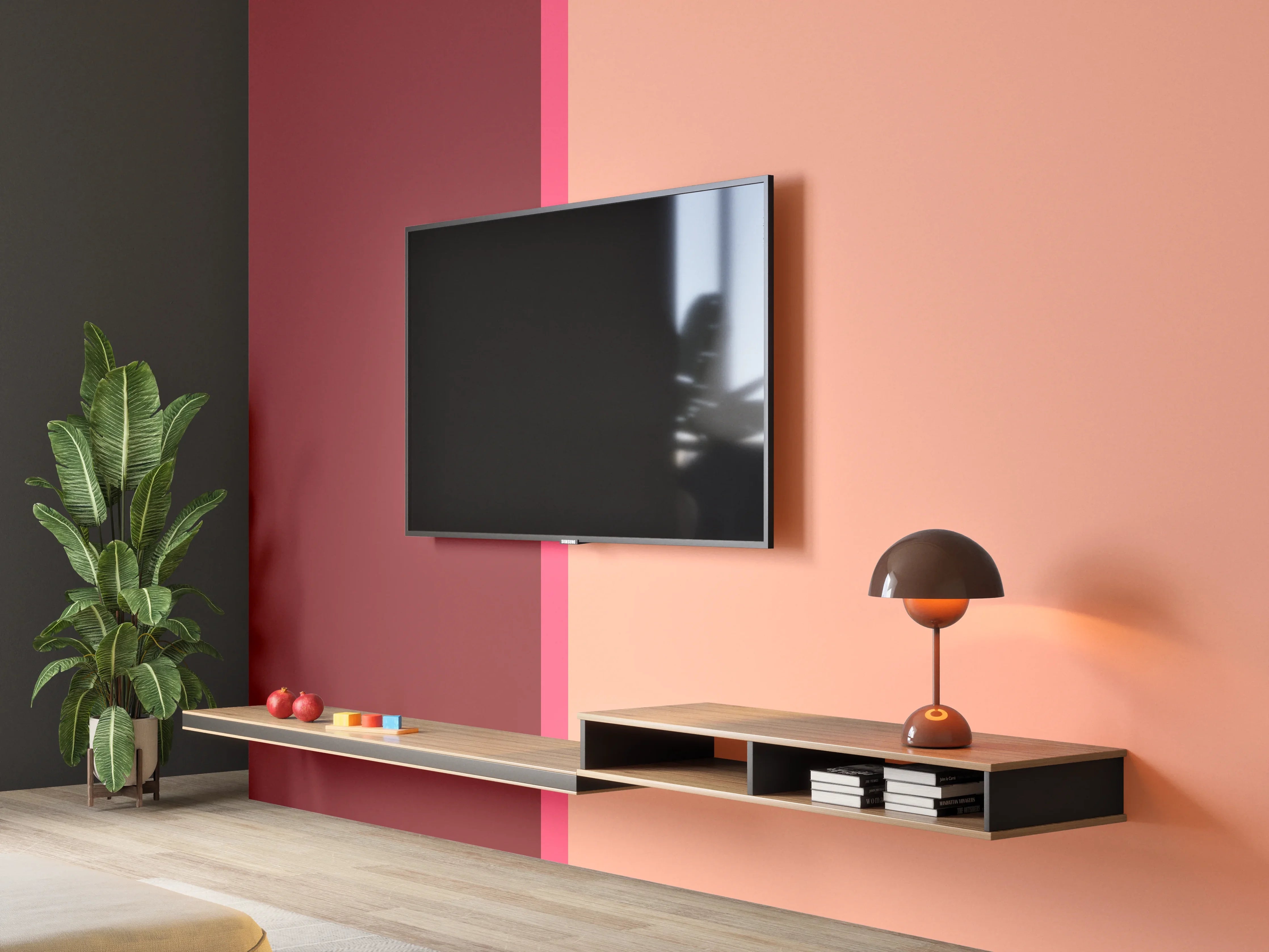 Wandverkleidung Wohnzimmer - The Reds - Easy Vertikal - Cherry