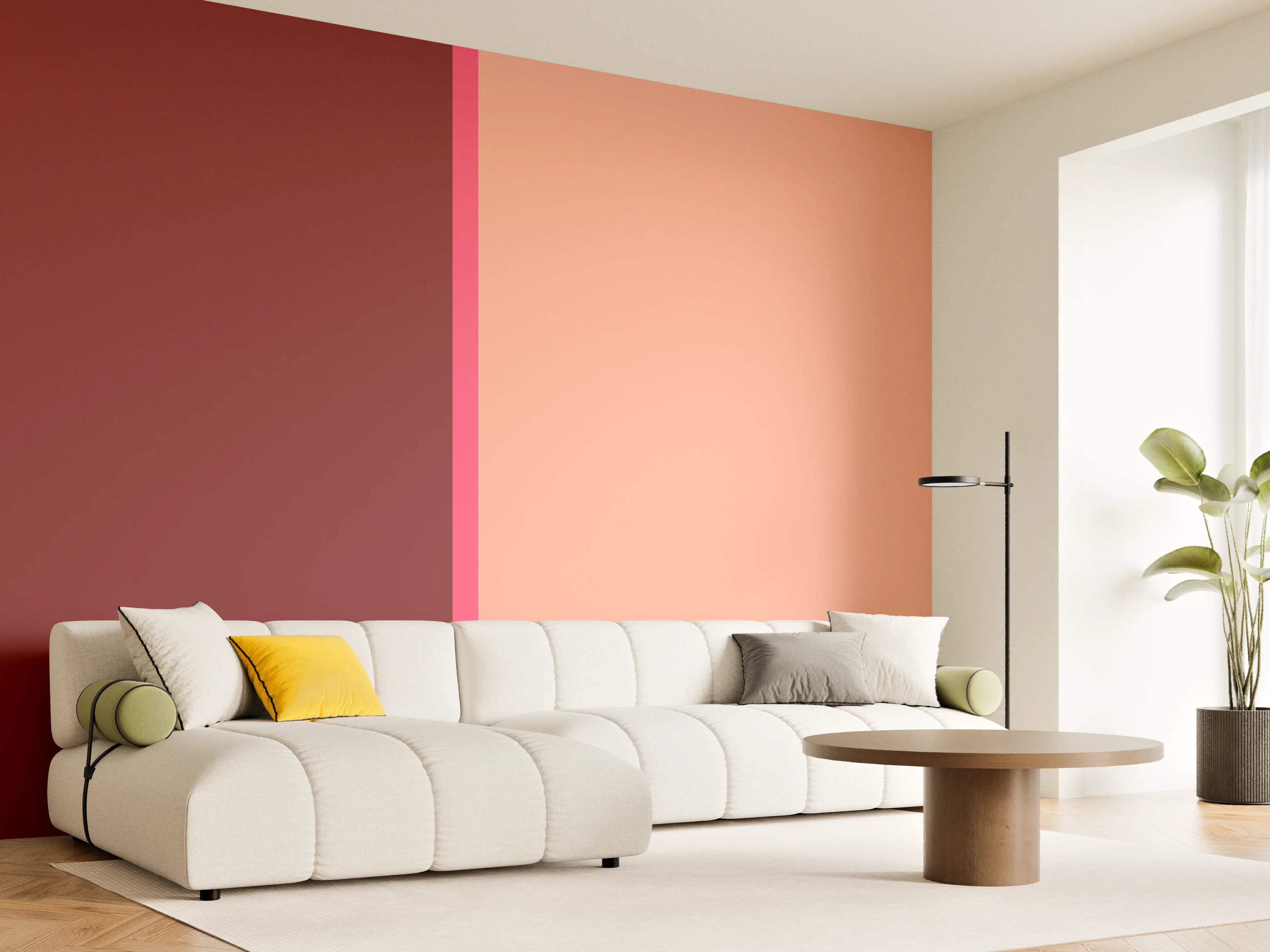 Wandverkleidung Wohnzimmer - The Reds - Easy Vertikal - Cherry