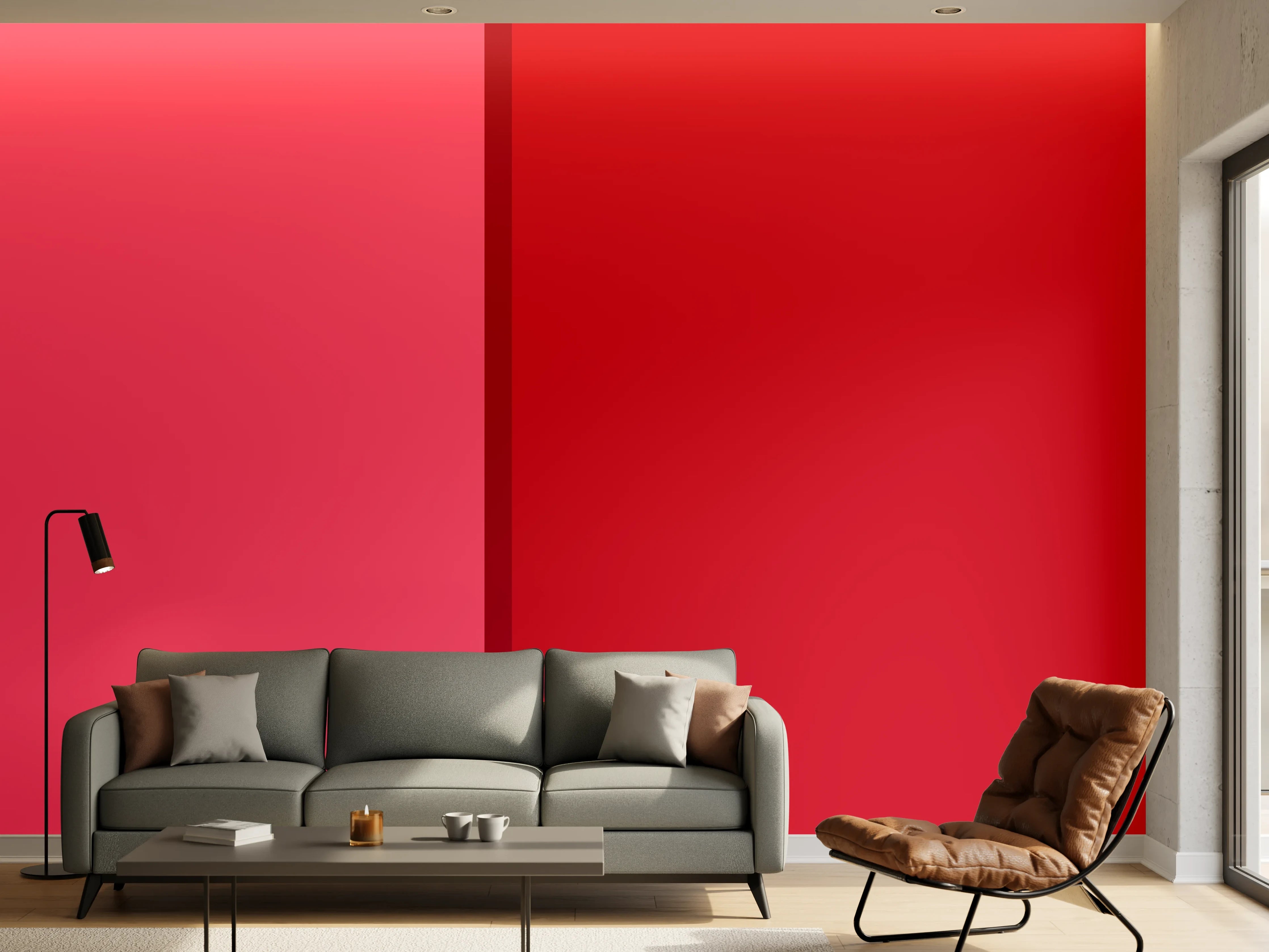 Wandverkleidung Wohnzimmer - The Reds - Easy Vertikal - Pommagranate