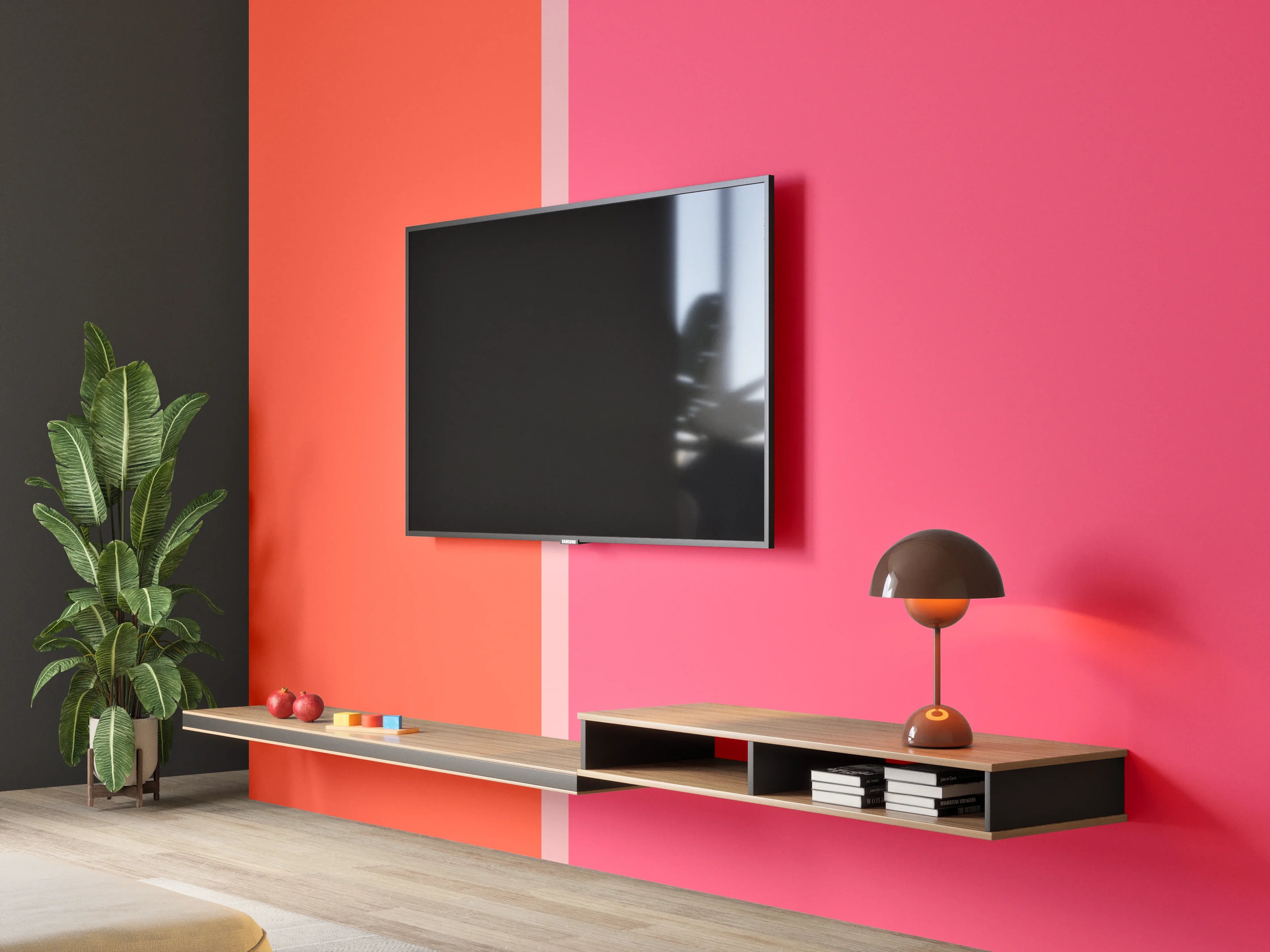 Wandverkleidung Wohnzimmer - The Reds - Easy Vertikal - Strawberry
