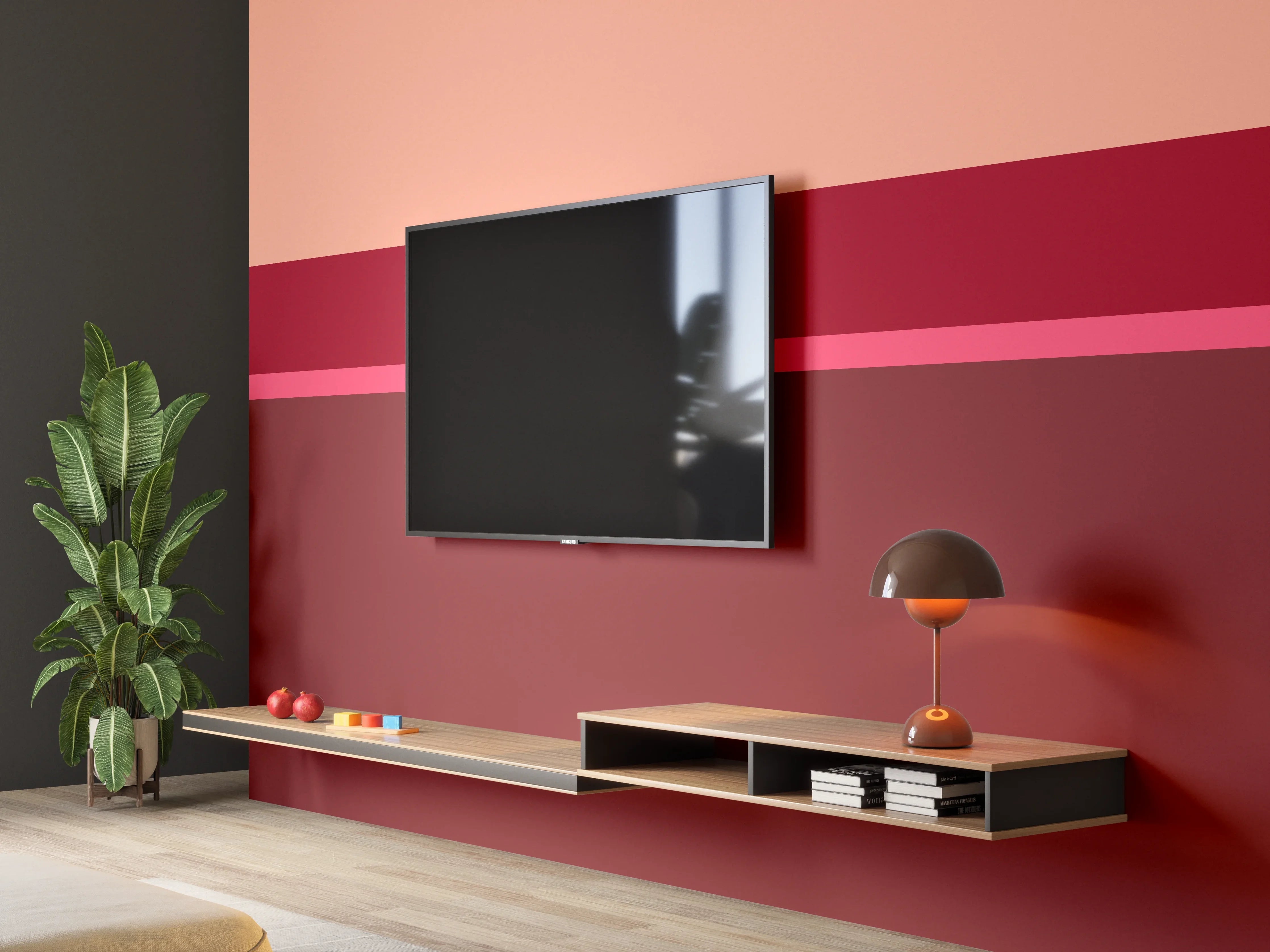 Wandverkleidung Wohnzimmer - The Reds - Horizontal - Cherry