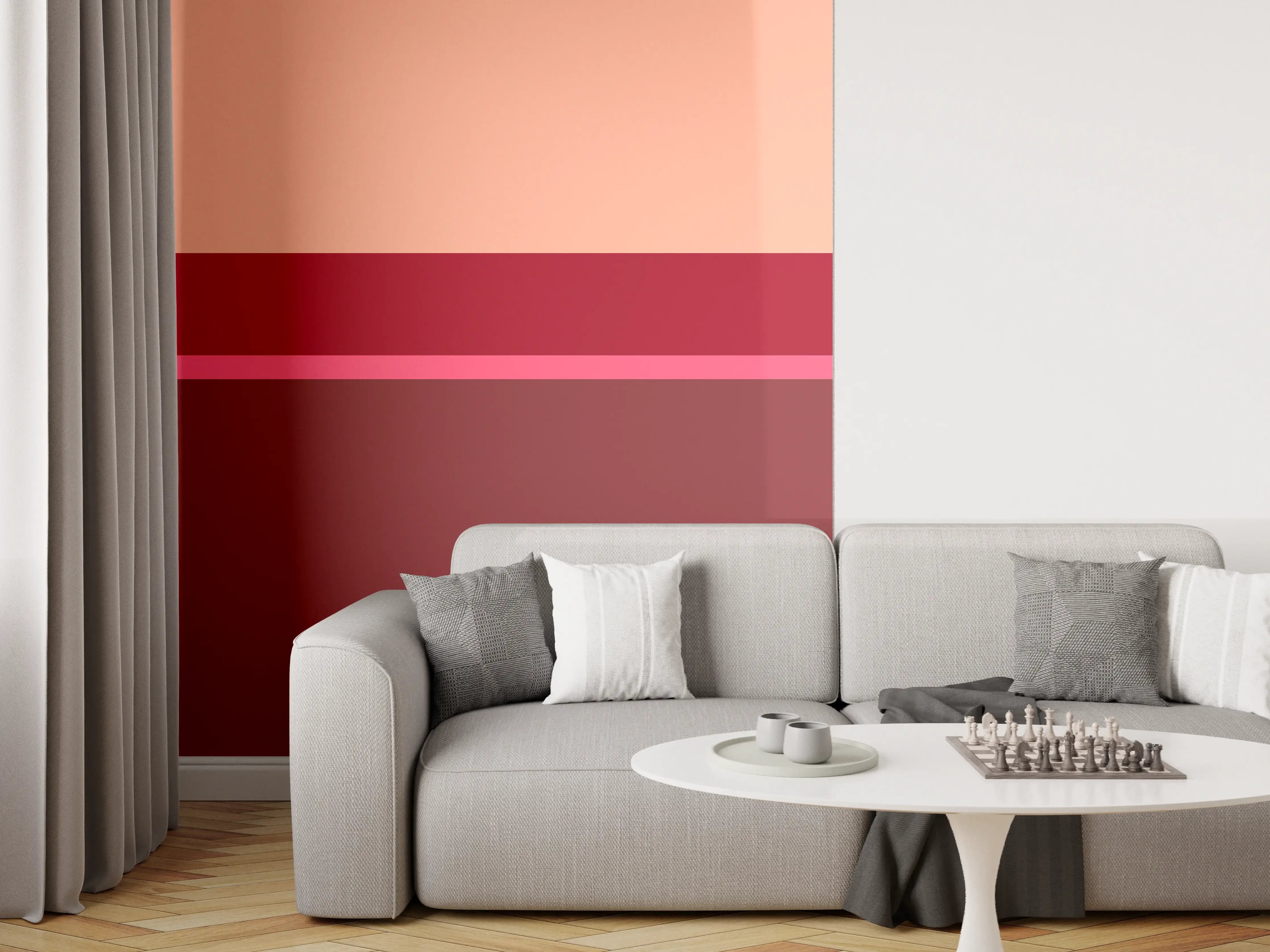 Wandverkleidung Wohnzimmer - The Reds - Horizontal - Cherry