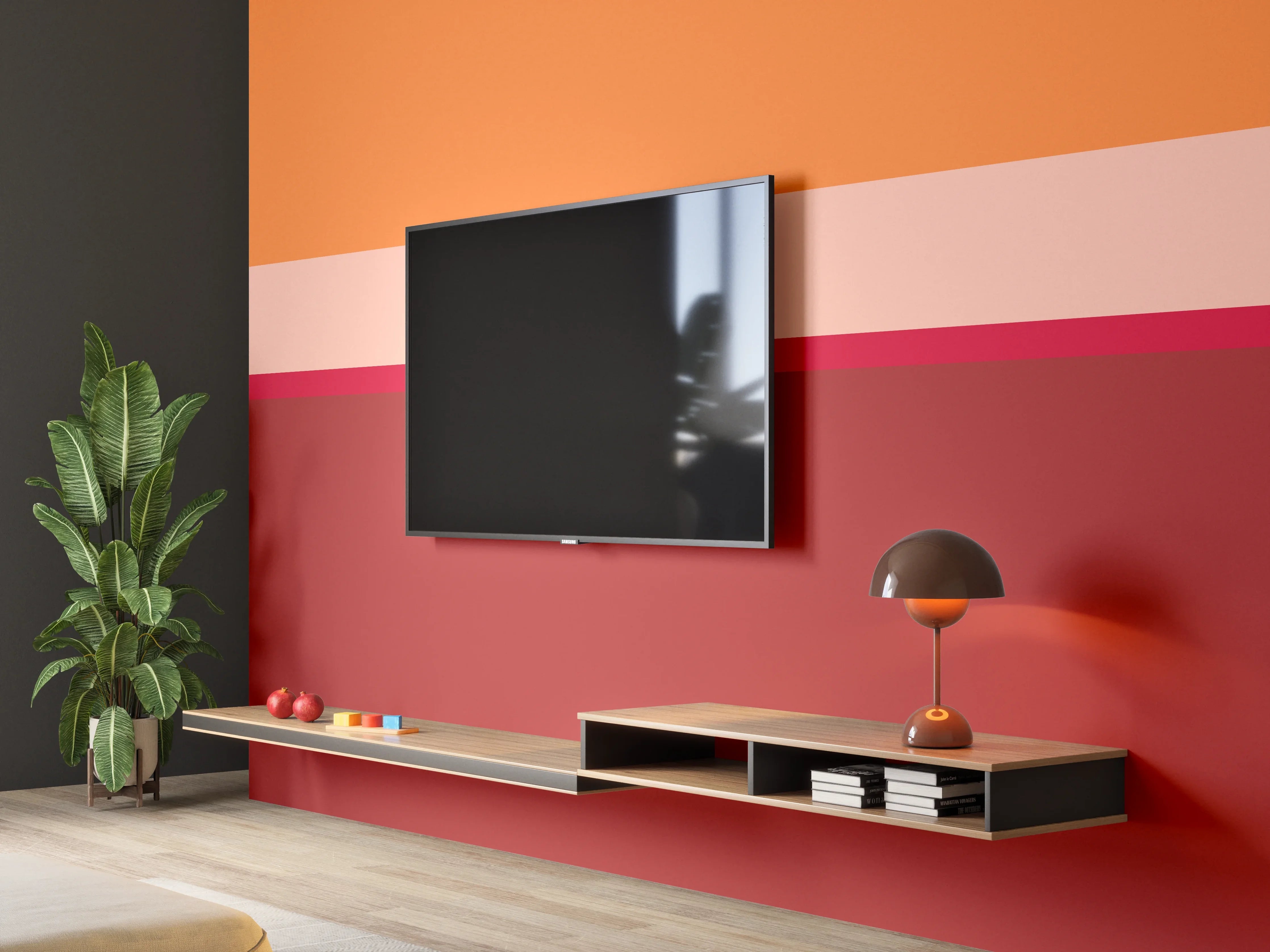 Wandverkleidung Wohnzimmer - The Reds - Horizontal - Sangria