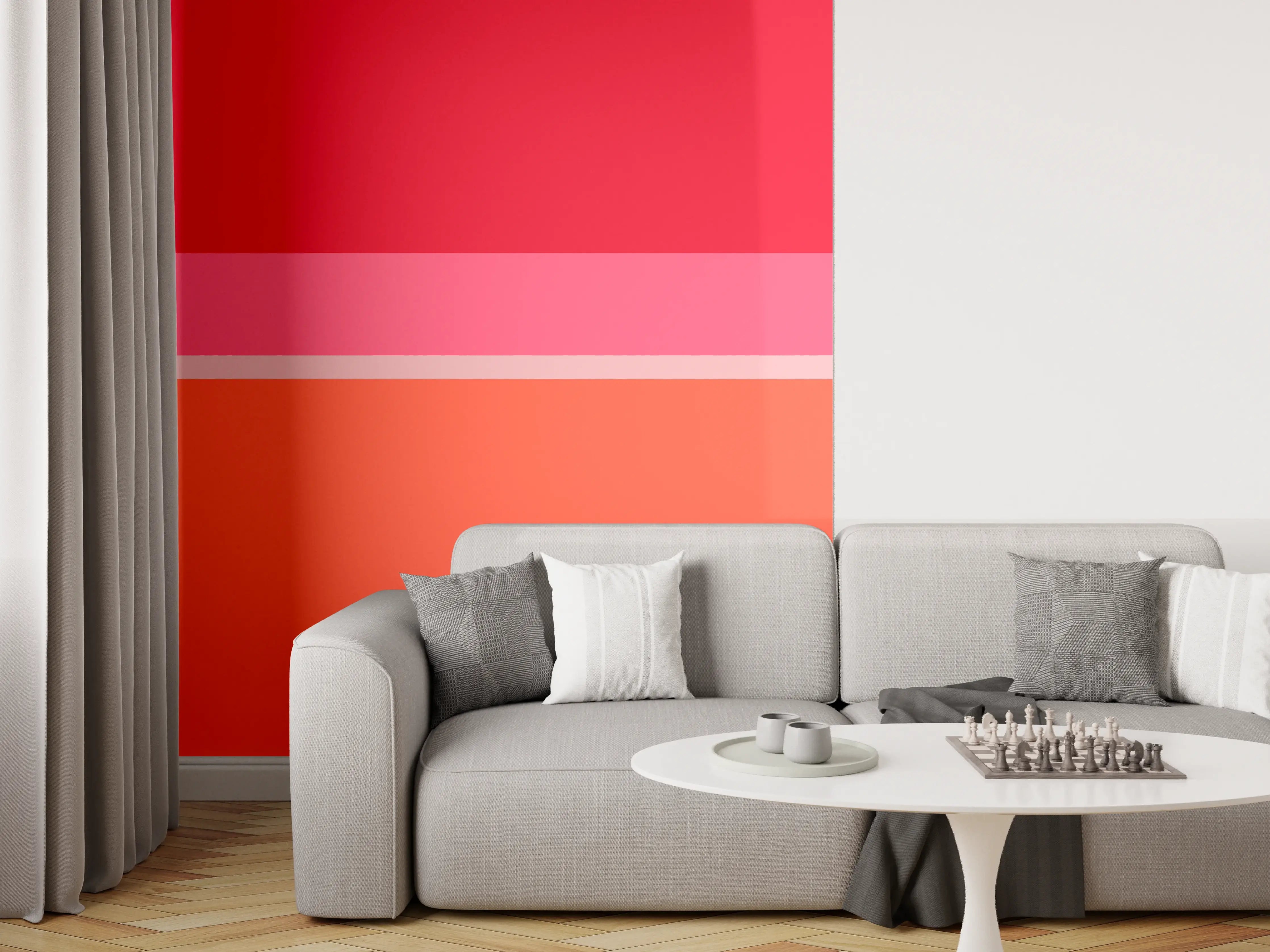 Wandverkleidung Wohnzimmer - The Reds - Horizontal - Strawberry