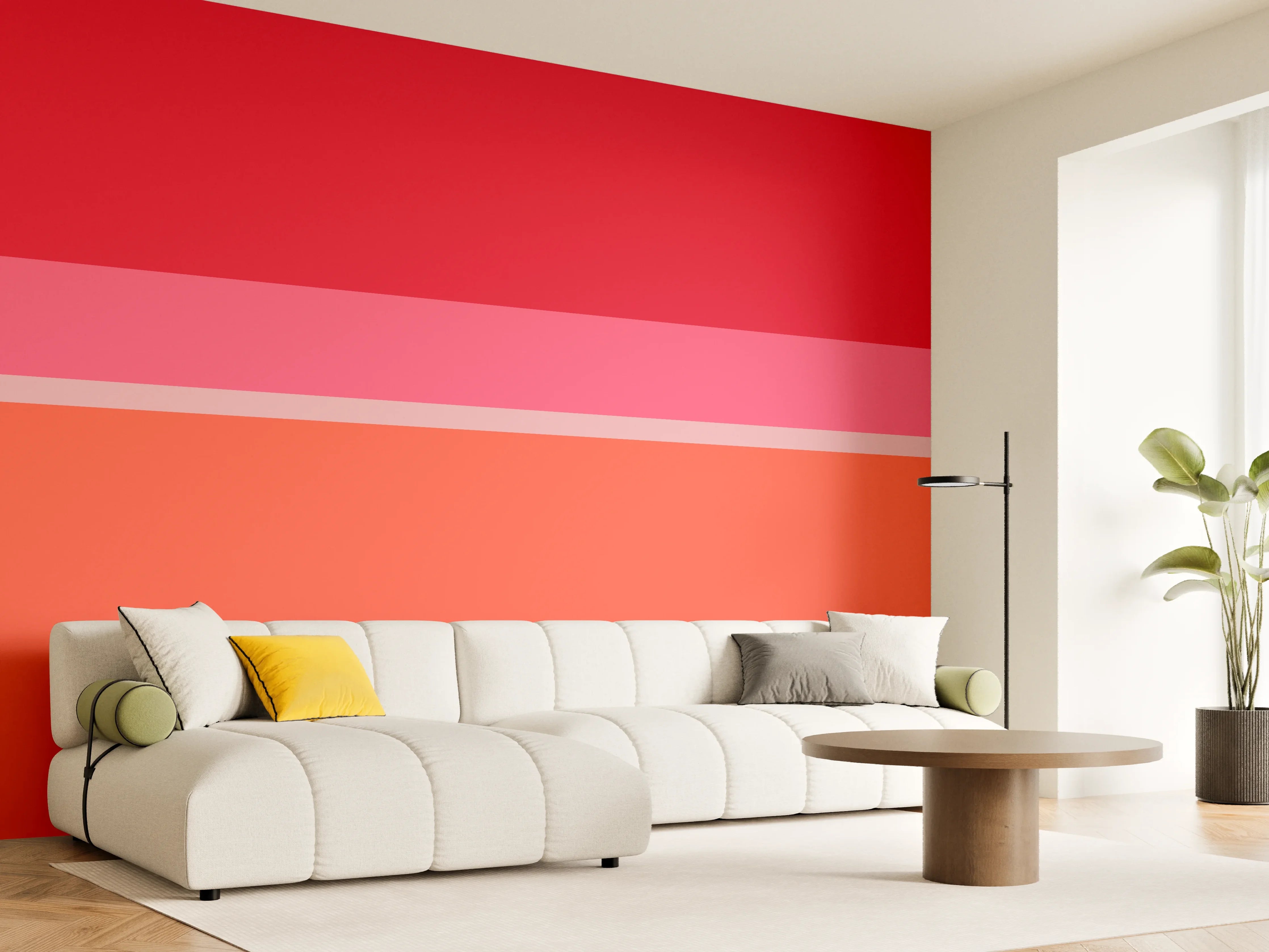 Wandverkleidung Wohnzimmer - The Reds - Horizontal - Strawberry