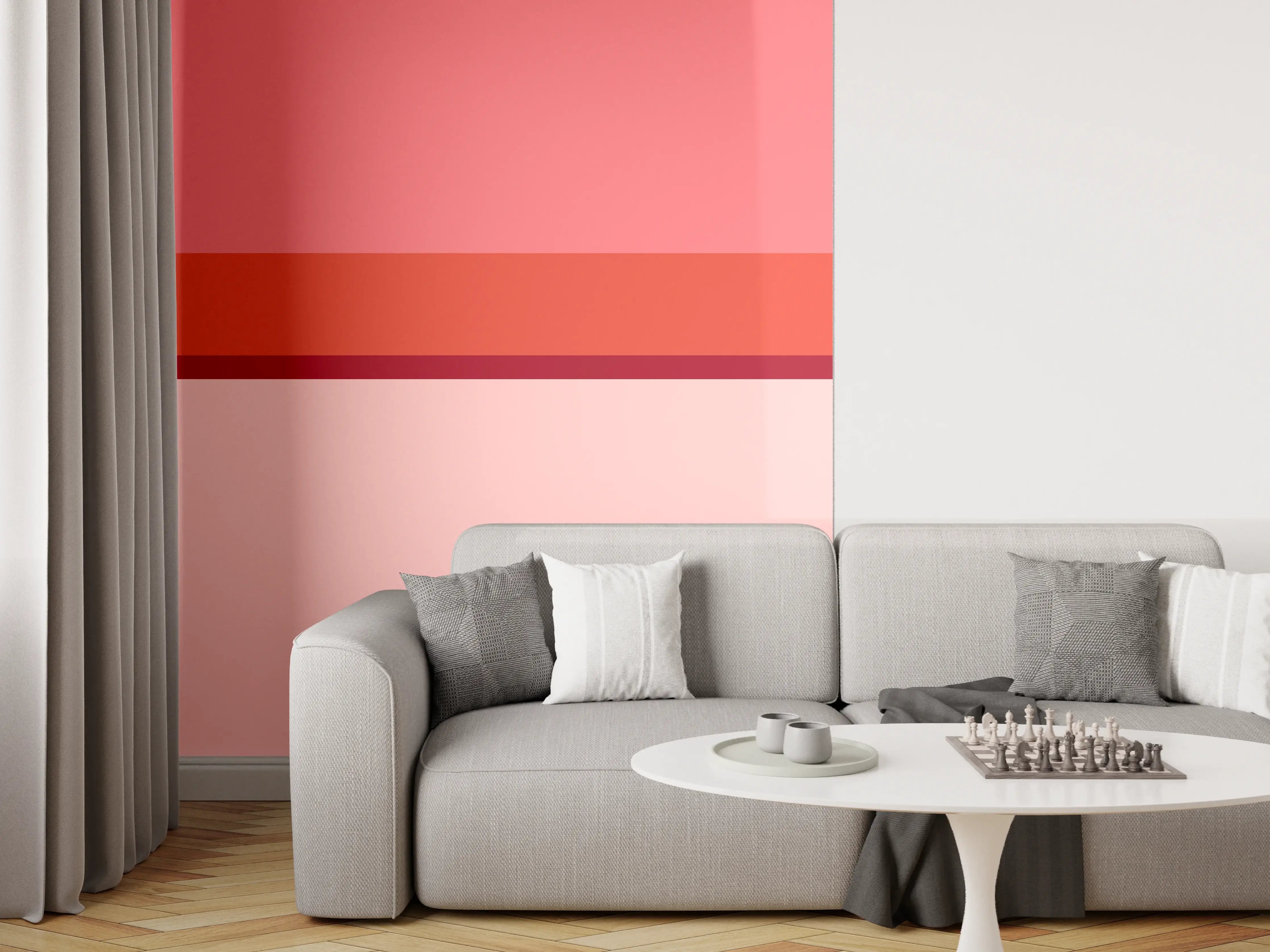 Wandverkleidung Wohnzimmer - The Reds - Horizontal - Tomato
