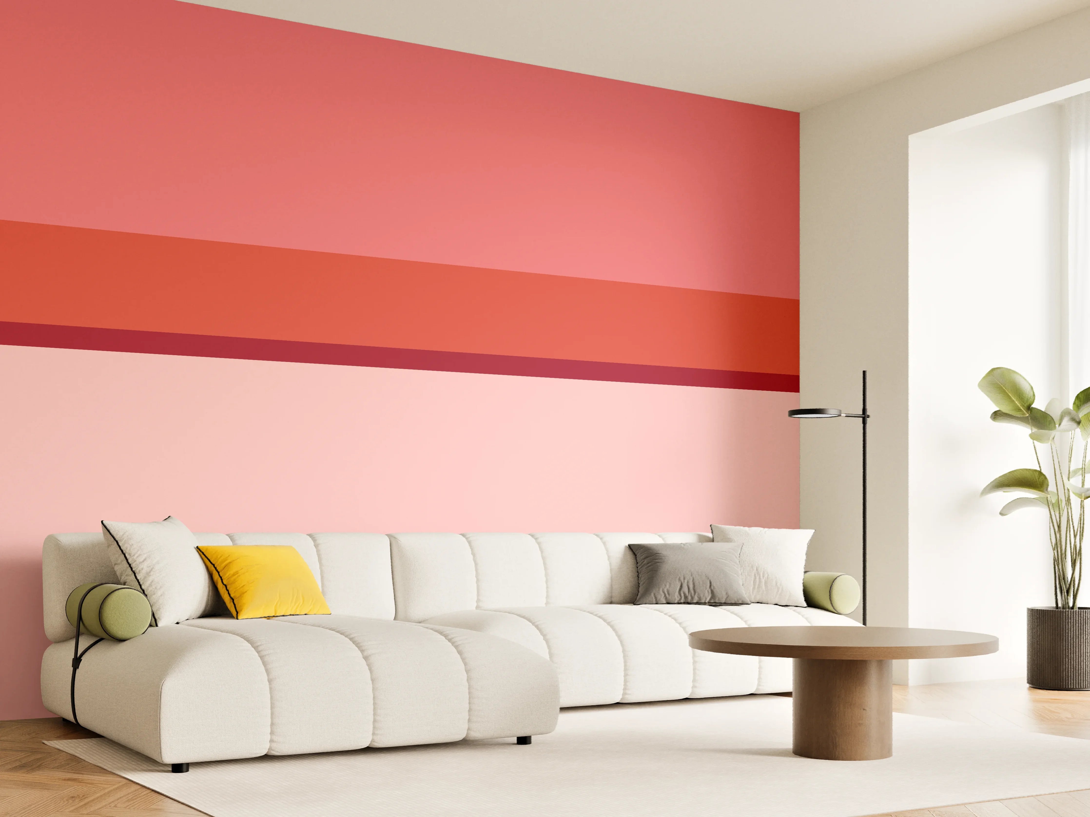 Wandverkleidung Wohnzimmer - The Reds - Horizontal - Tomato