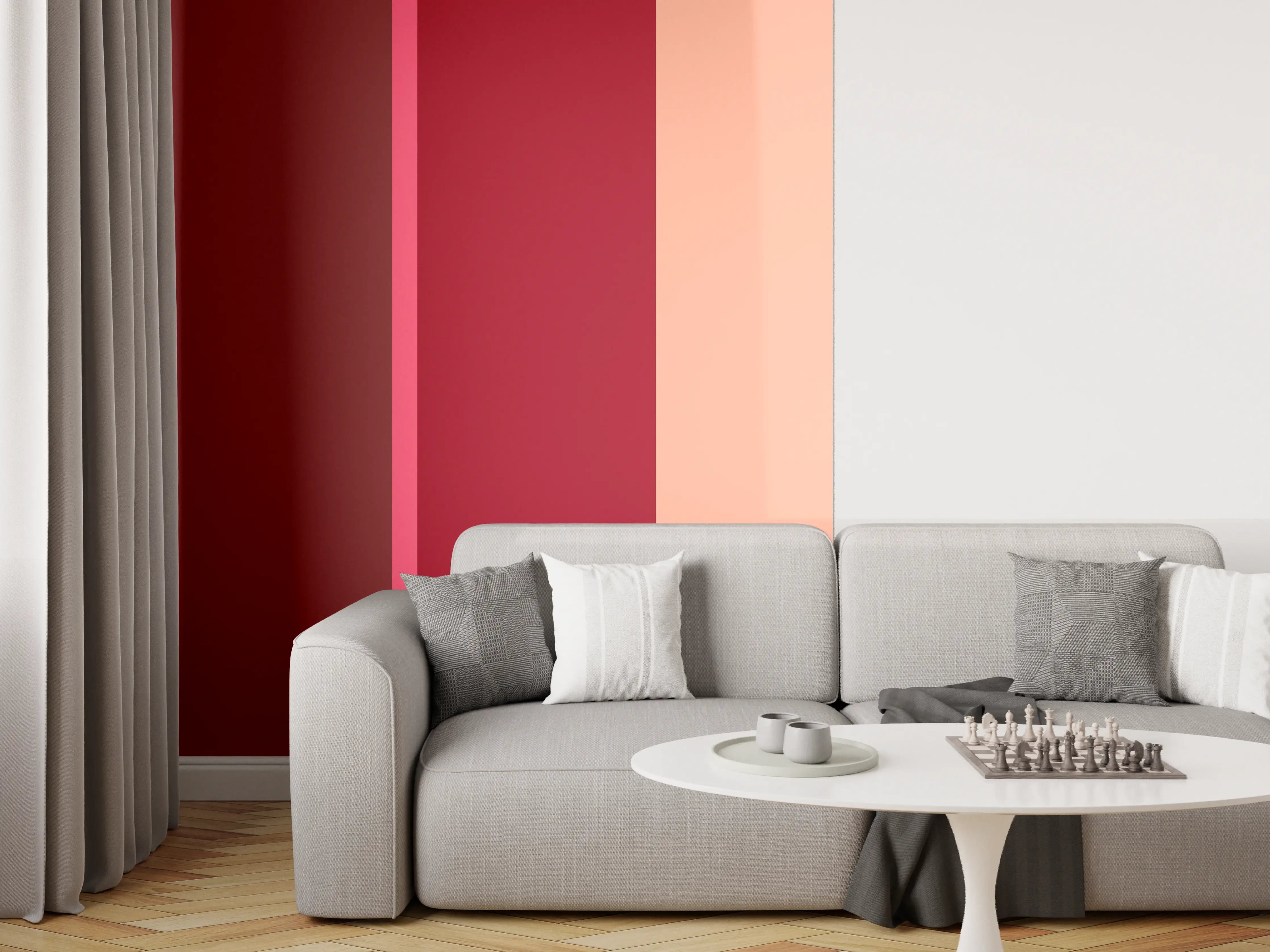 Wandverkleidung Wohnzimmer - The Reds - Vertical - Cherry
