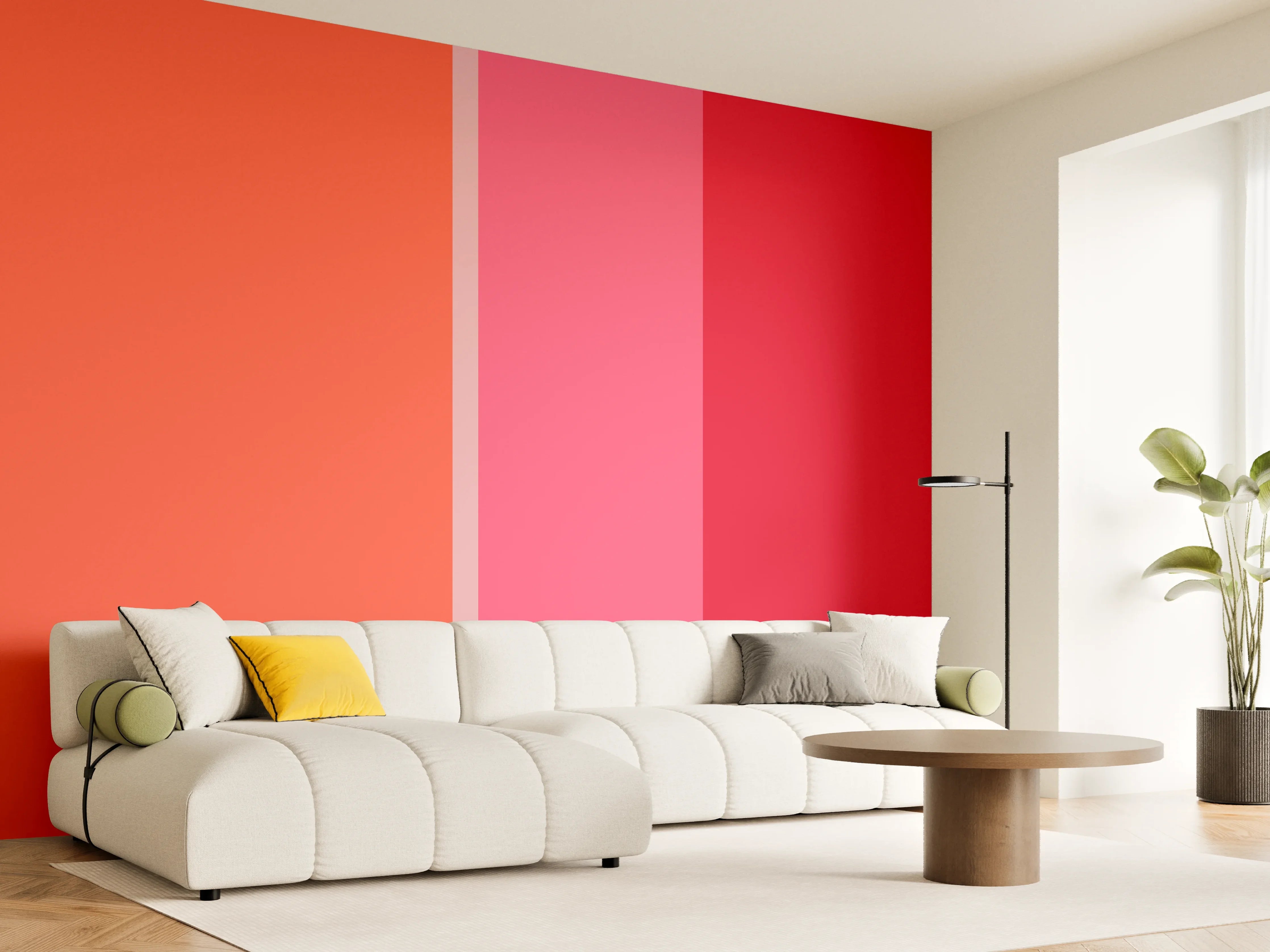 Wandverkleidung Wohnzimmer - The Reds - Vertical - Strawberry