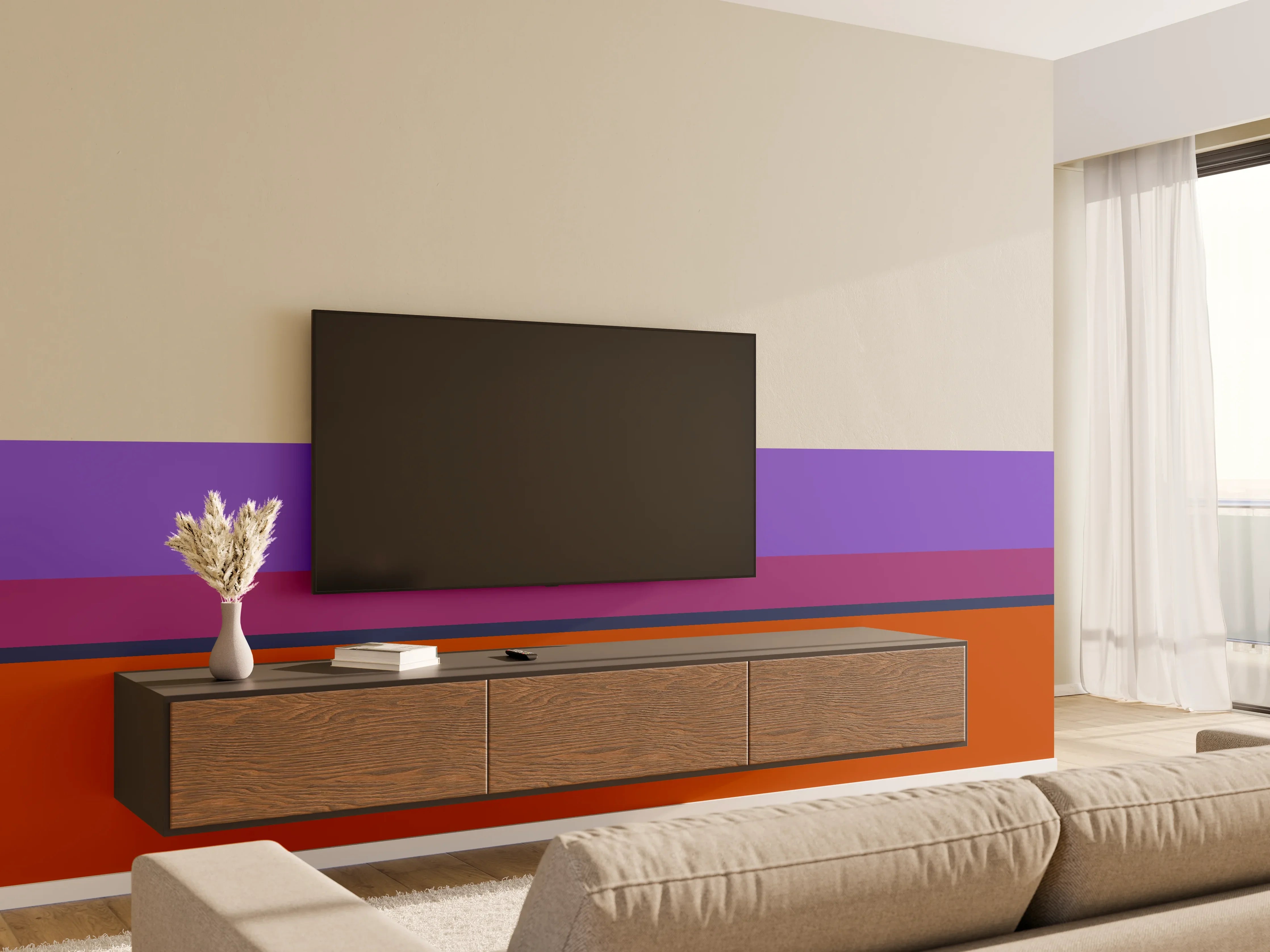 Wandverkleidung Wohnzimmer - The Retros - Horizontal - Sansa