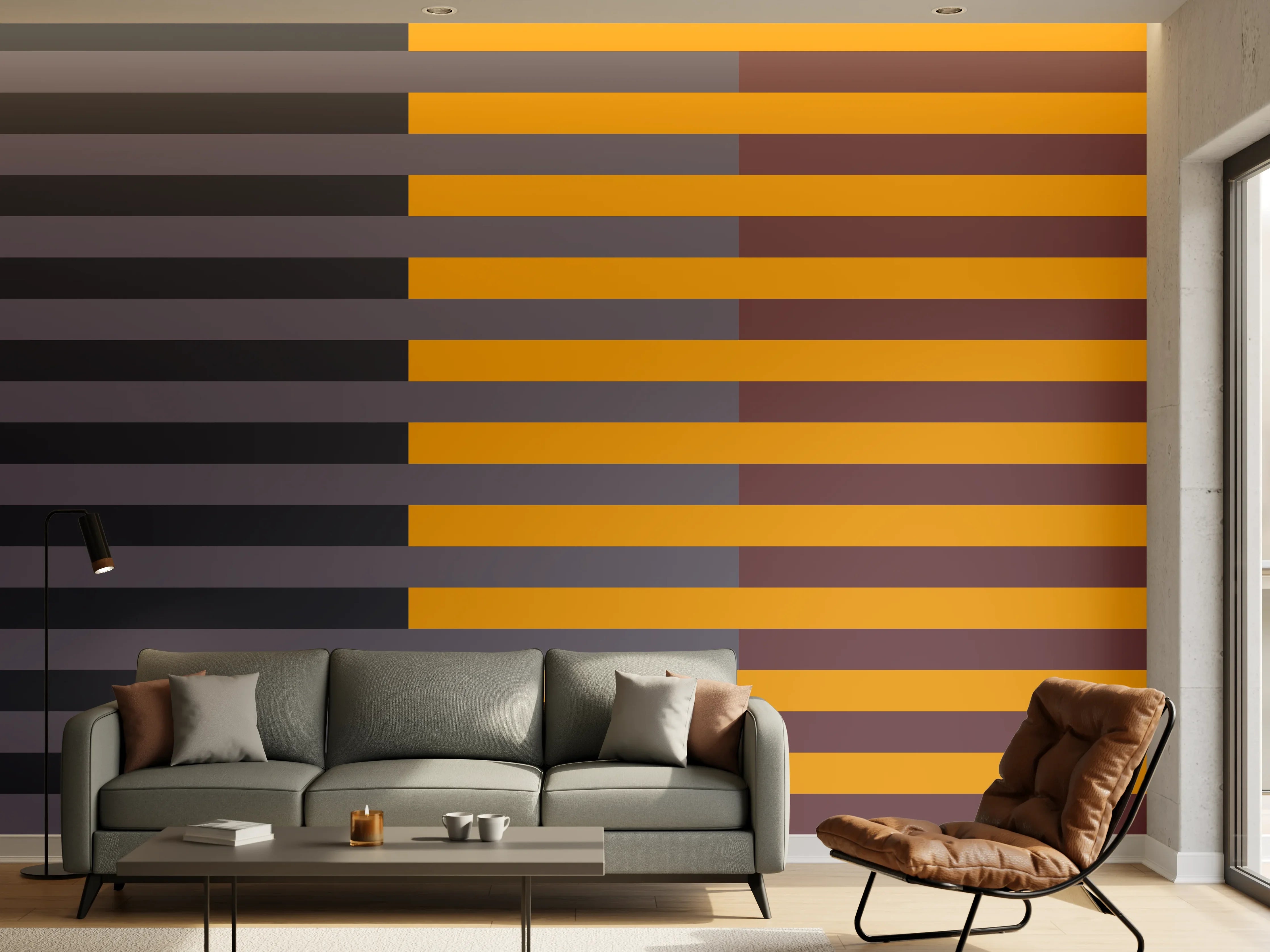 Wandverkleidung Wohnzimmer - The Retros - Multy Stripes - Cersai