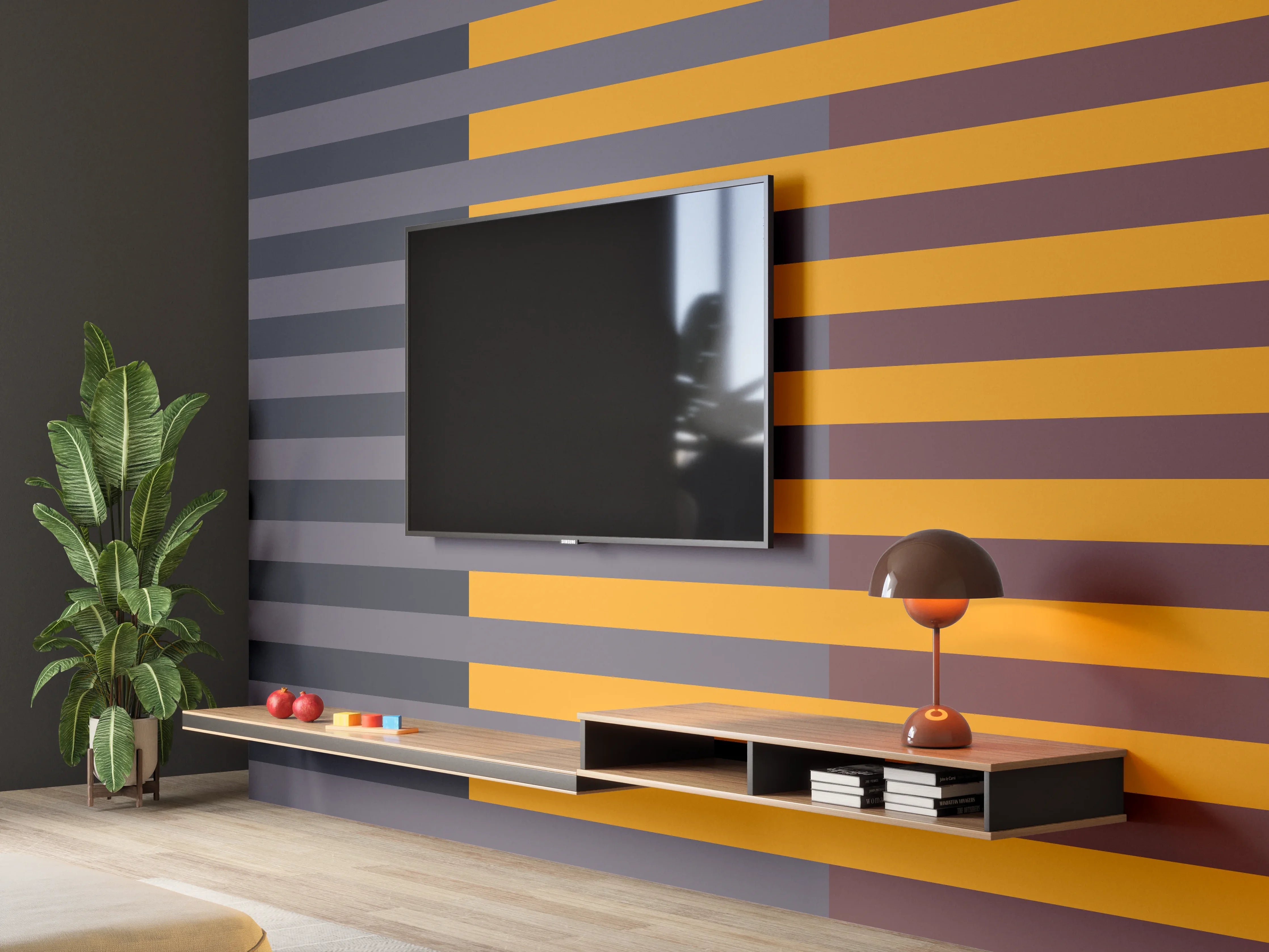 Wandverkleidung Wohnzimmer - The Retros - Multy Stripes - Cersai