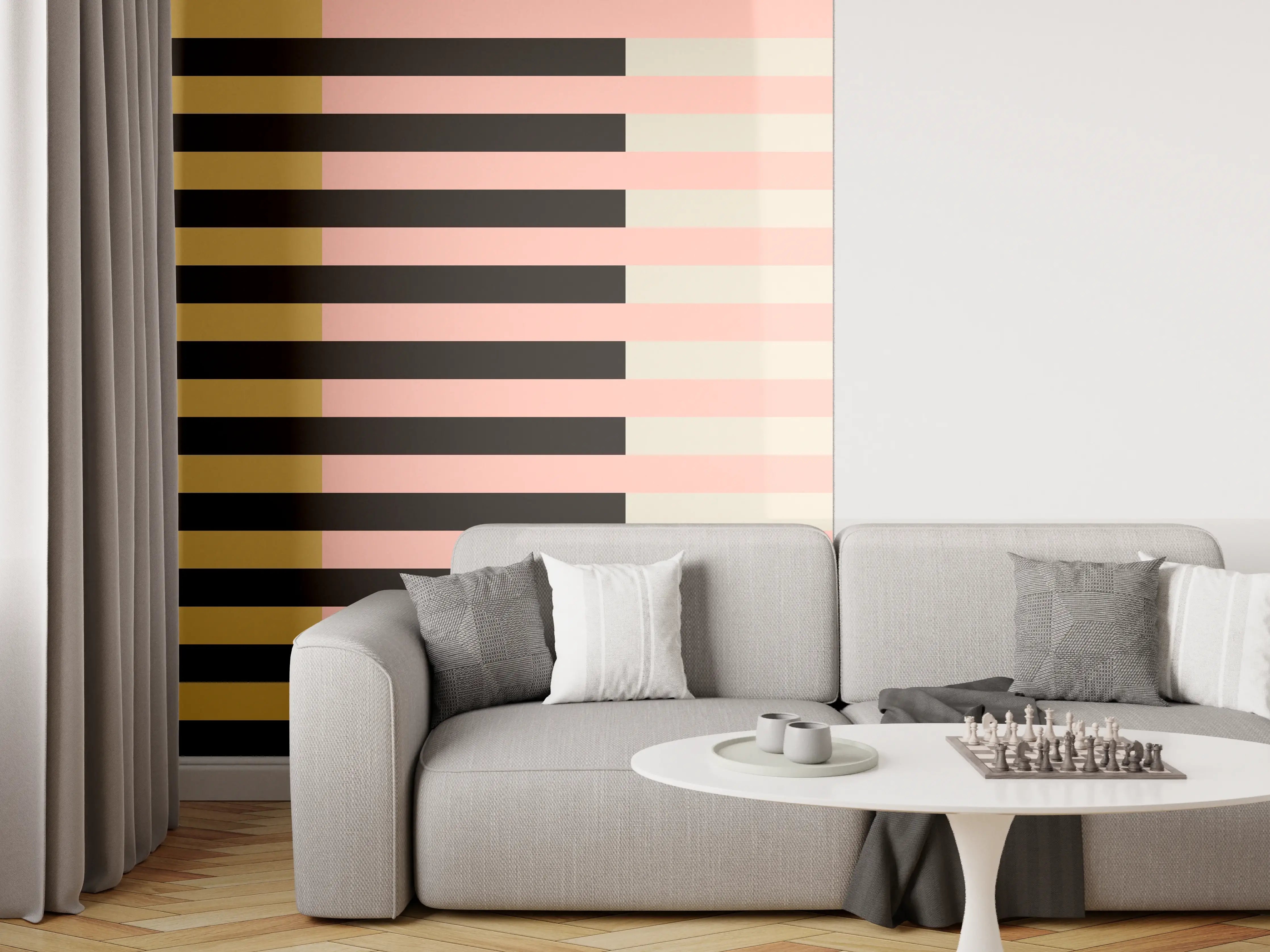 Wandverkleidung Wohnzimmer - The Retros - Multy Stripes - Daenerys