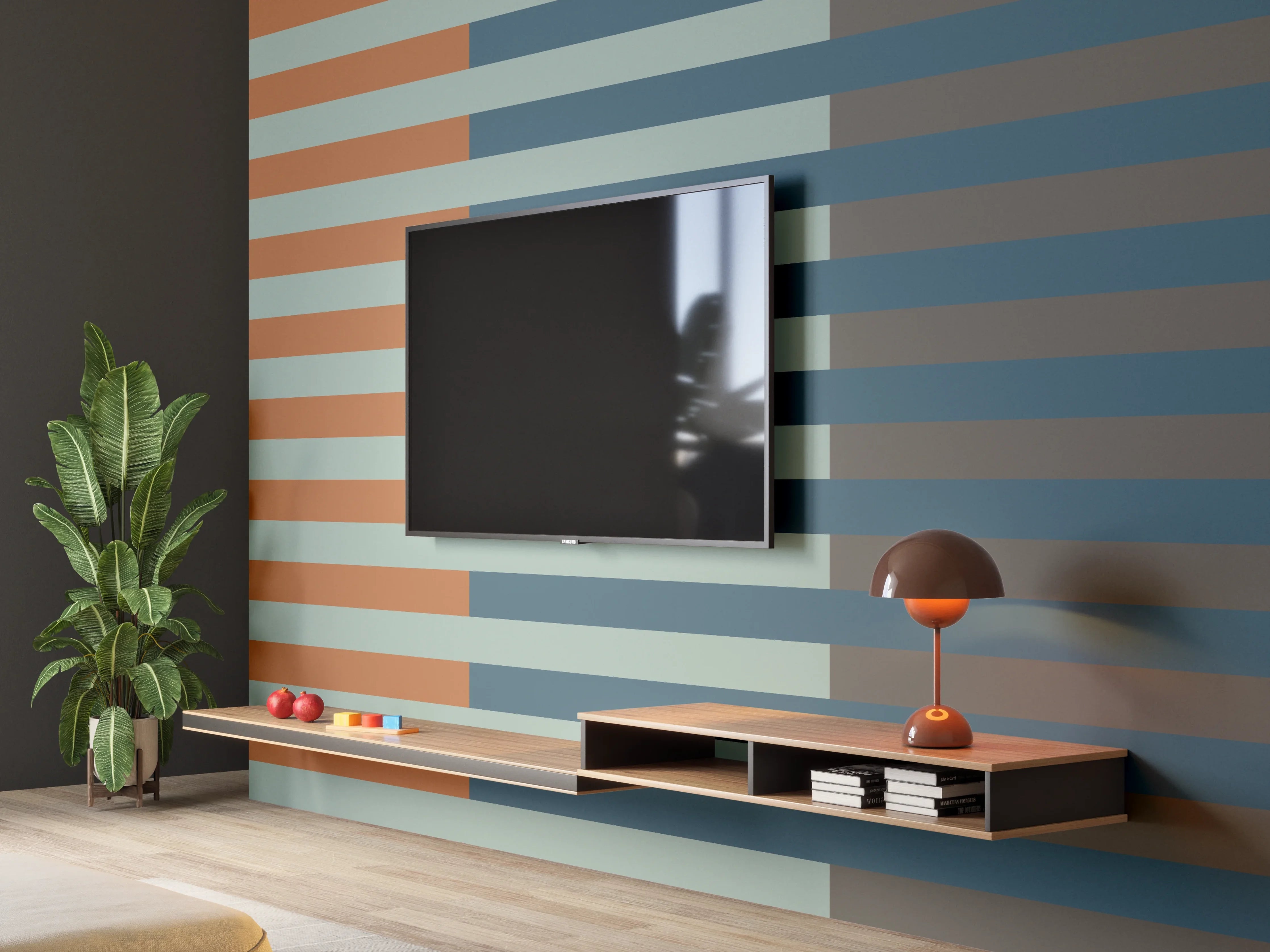 Wandverkleidung Wohnzimmer - The Retros - Multy Stripes - Jon