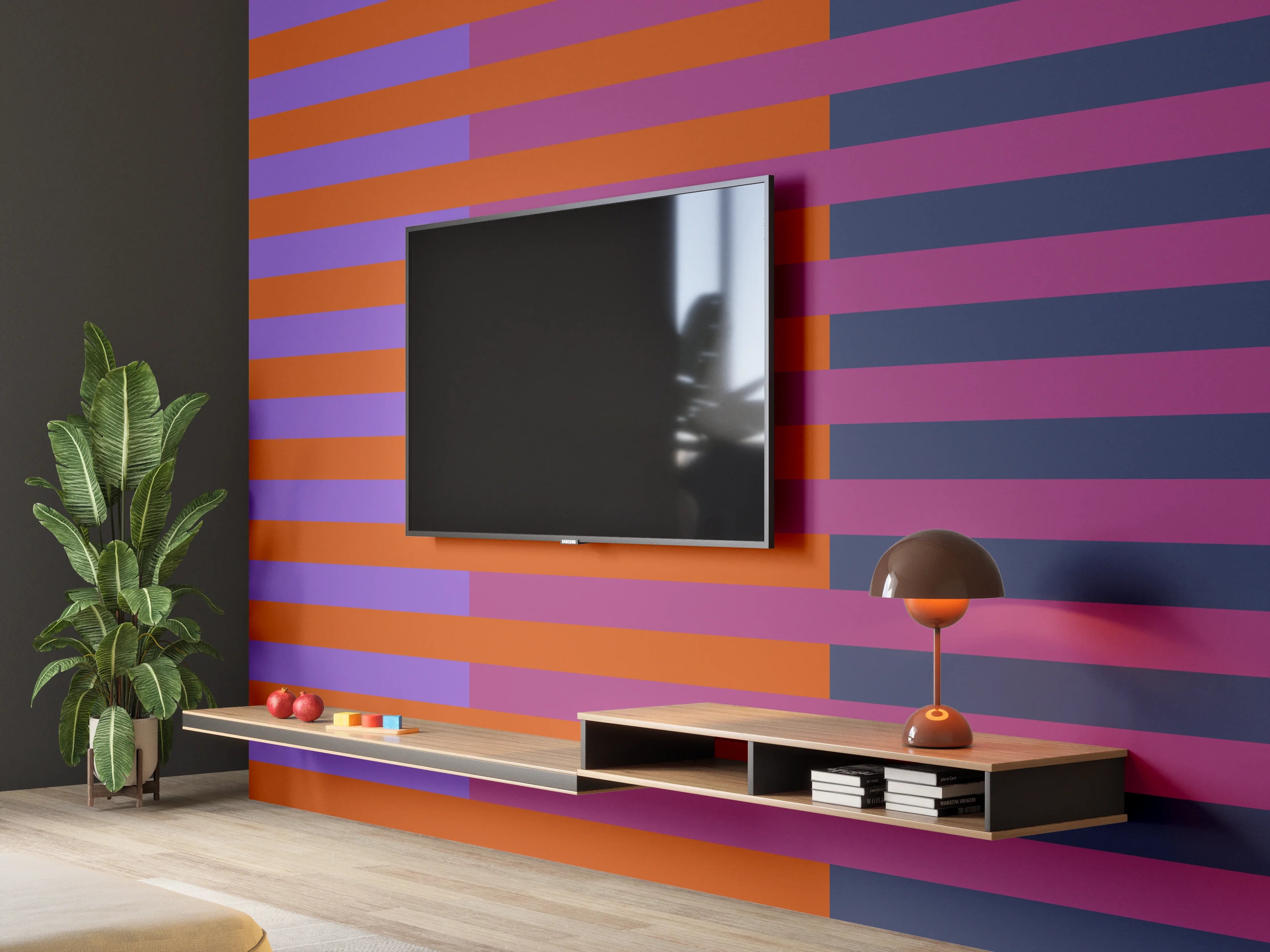 Wandverkleidung Wohnzimmer - The Retros - Multy Stripes - Sansa