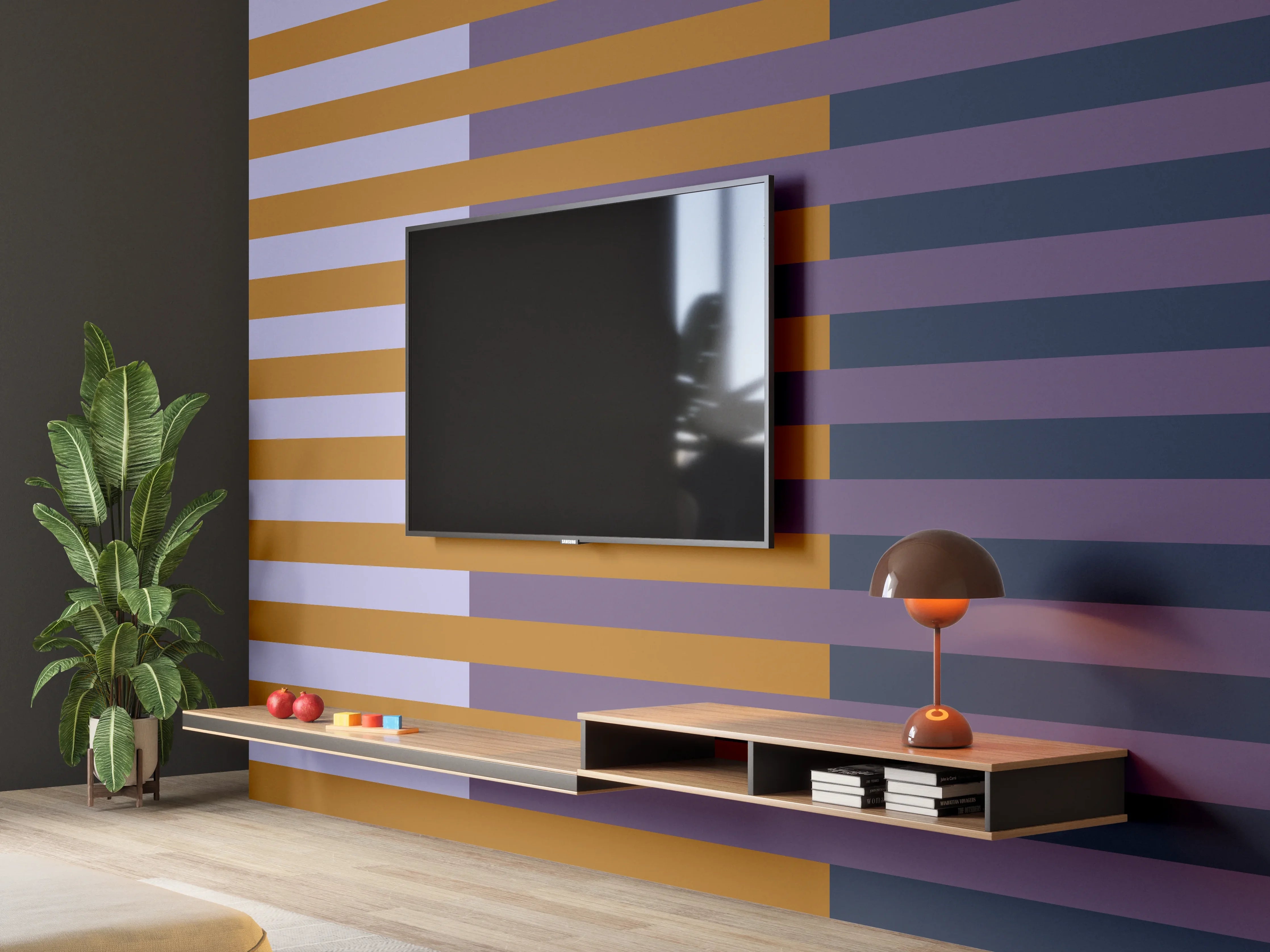 Wandverkleidung Wohnzimmer - The Retros - Multy Stripes - Tyrion