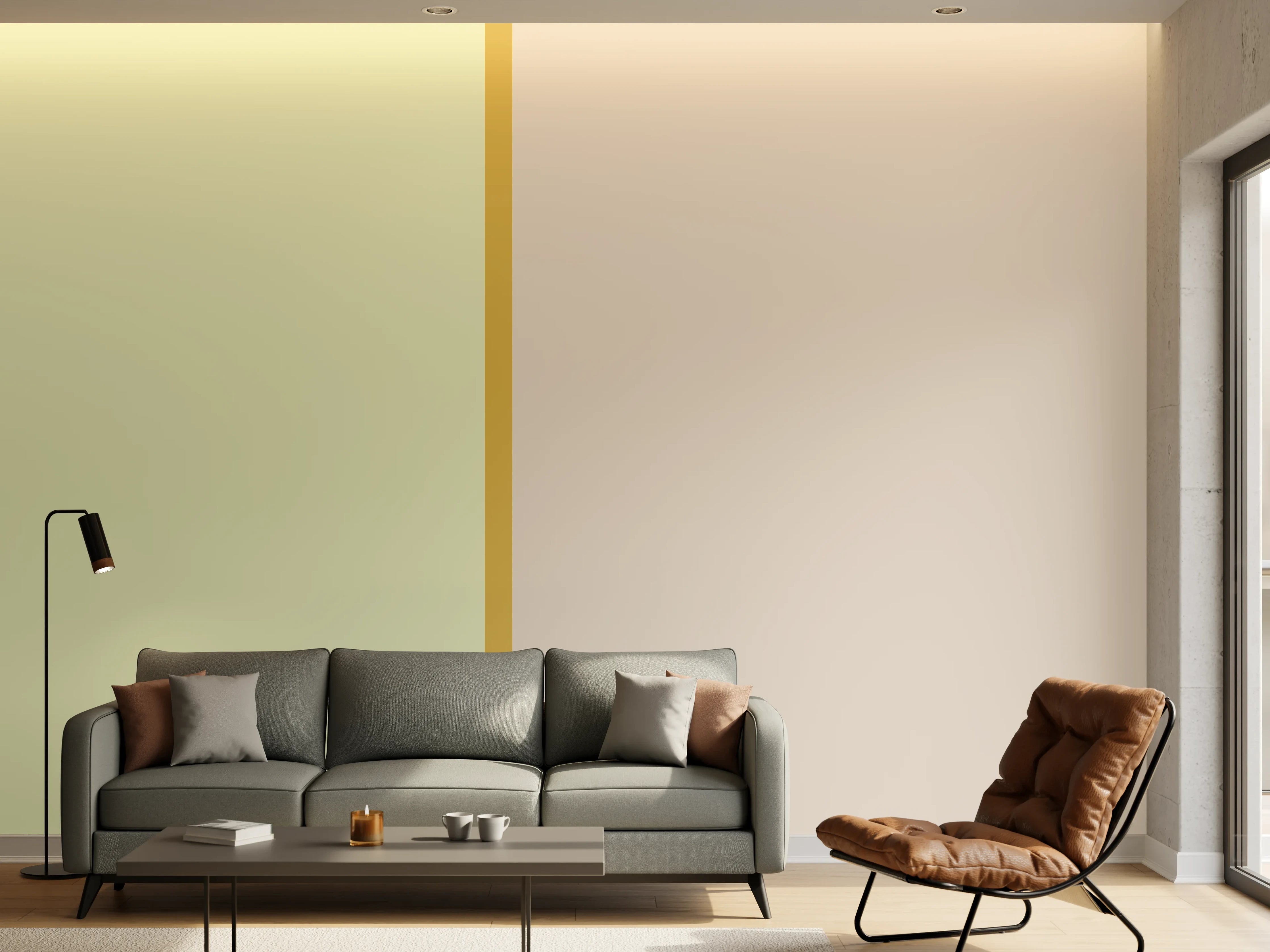 Wandverkleidung Wohnzimmer - The Springs - Easy Vertikal - Birch