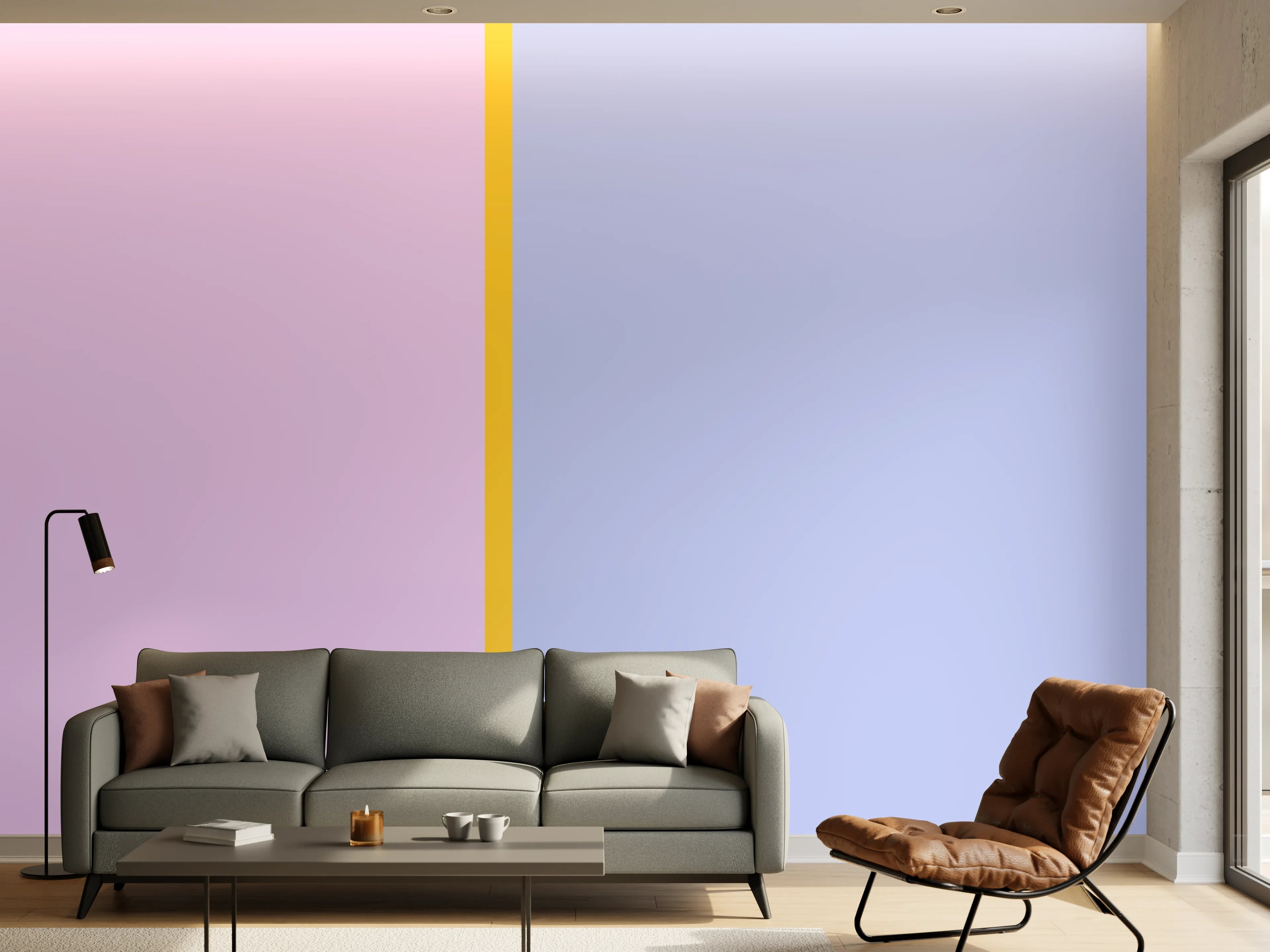 Wandverkleidung Wohnzimmer - The Springs - Easy Vertikal - Lilac